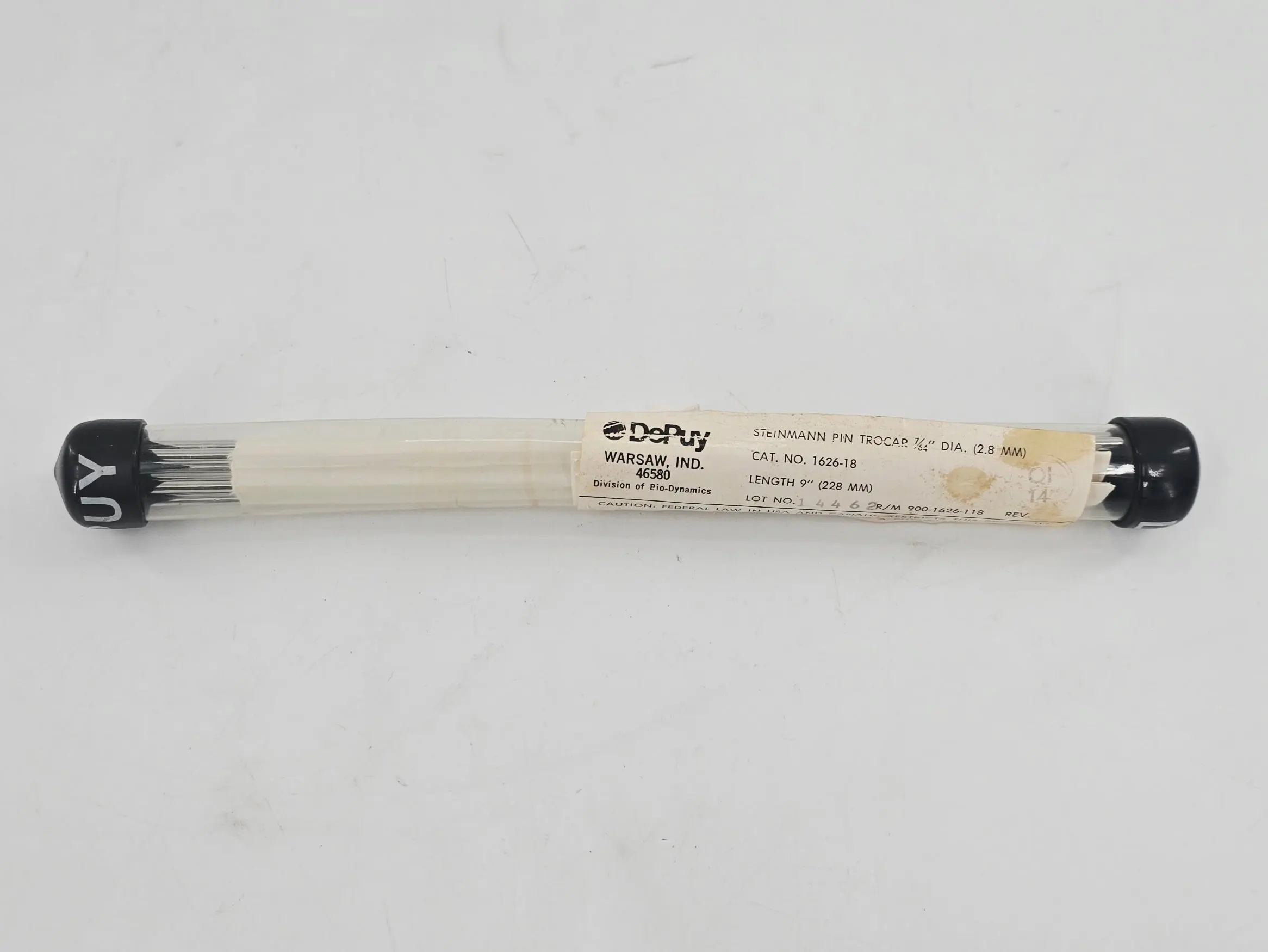 DePuy 1626-18-000 Steinmann Pin Smooth Trocar Point 7/64" (2.8mm) x 9" 6/PK - Image 2