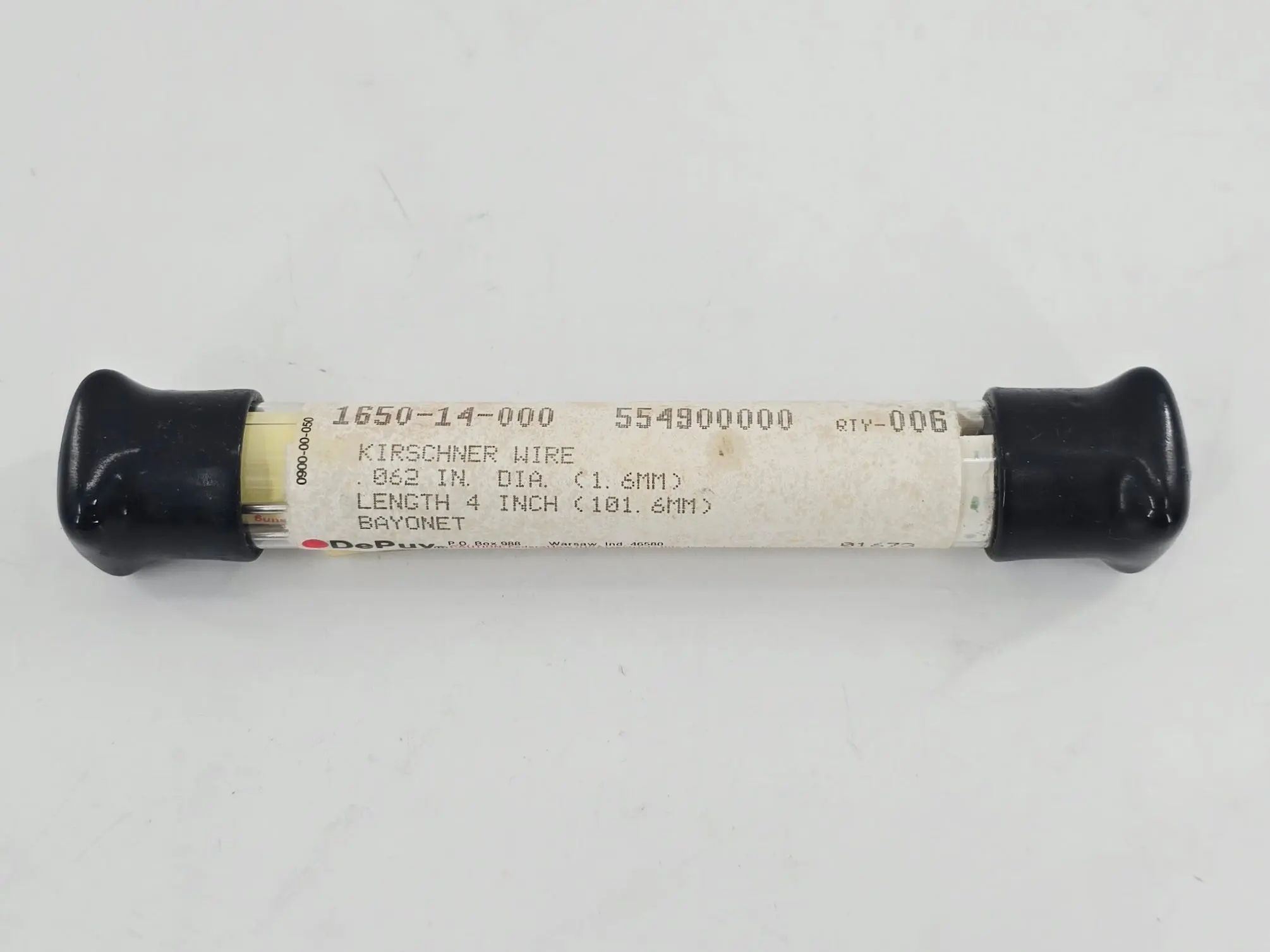 DePuy 1650-14-000 Kirschner Wire Bayonet Point .062" x 4" 6/PK - Image 2