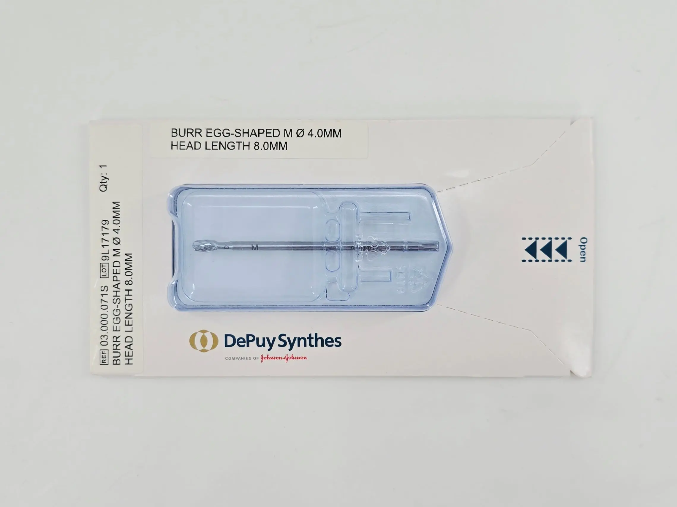 DePuy Synthes 03.000.071S Burr Egg-Shaped M Ø 4.0mm Head Length 8.0mm - Image 2