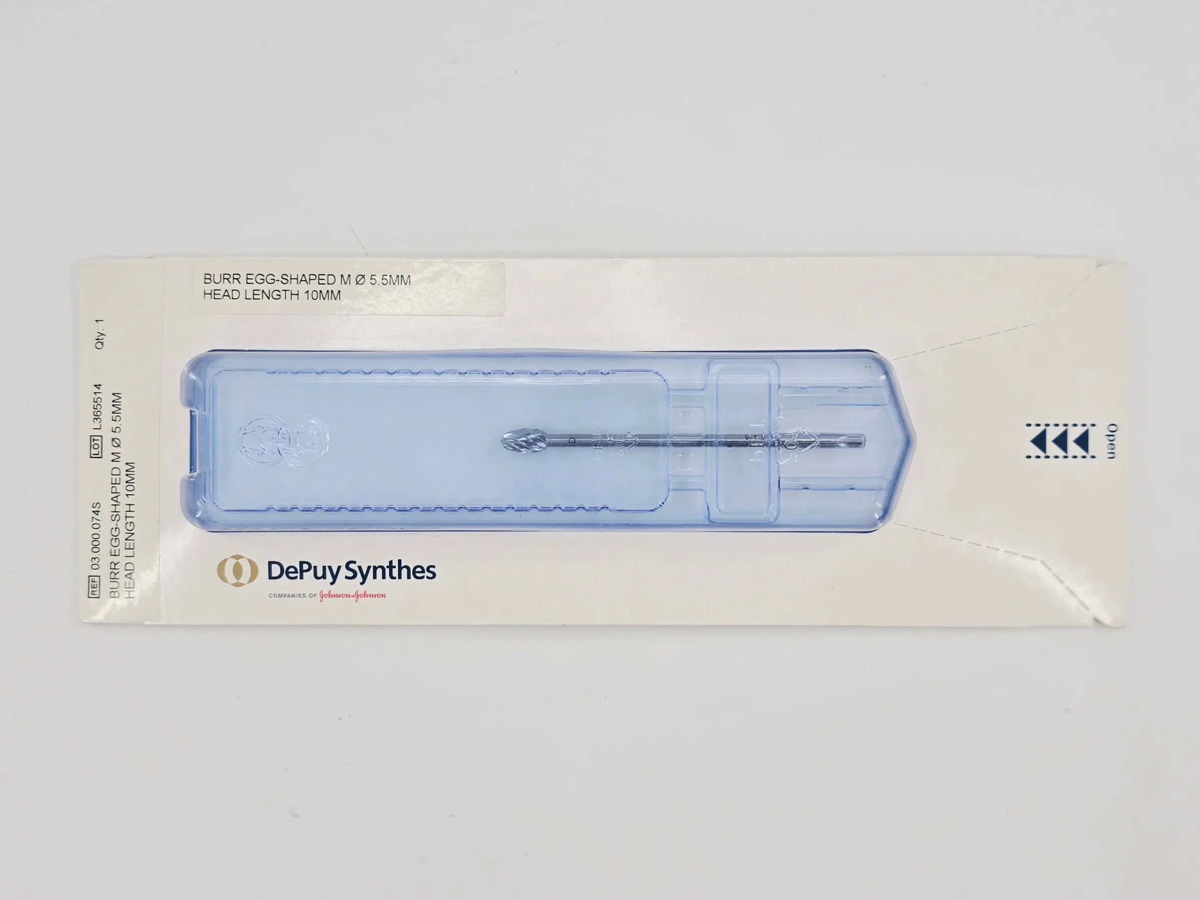 DePuy Synthes 03.000.074S Burr Egg-Shaped M Ø 5.5mm Head Length 10mm - Image 2