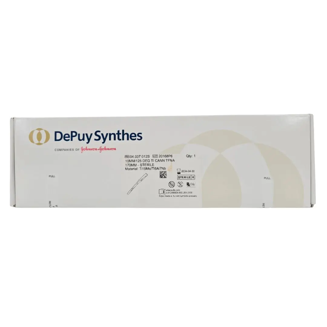DePuy Synthes 04.037.012S Cannulated Short Nail 10mm x 170mm 125° Femoral Neck Angle for TFNA System 1/EA