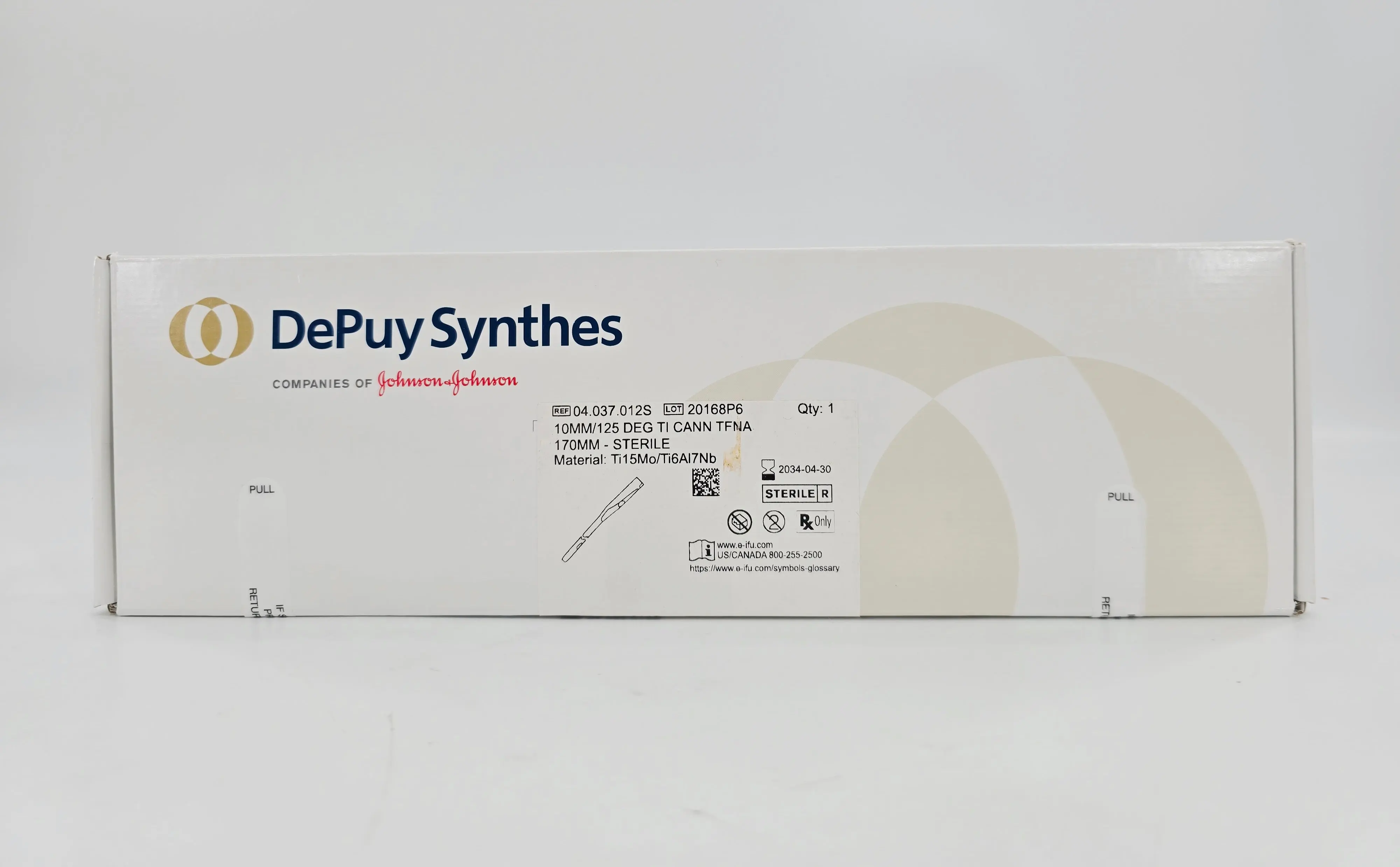 DePuy Synthes 04.037.012S Cannulated Short Nail 10mm x 170mm 125° Femoral Neck Angle for TFNA System 1/EA - Image 2