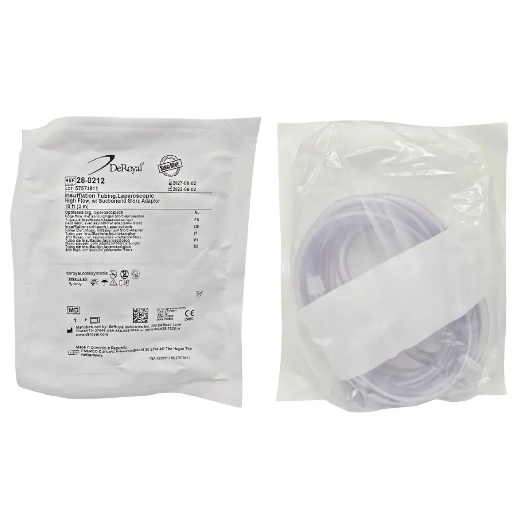DeRoyal 28-0212 High-Flow Insufflation Tubing Laparoscopic 1/EA