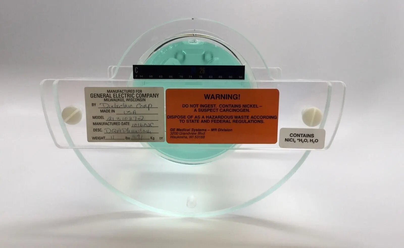 Dielectric Corp 21310272 DQA MRI Phantom - Image 4