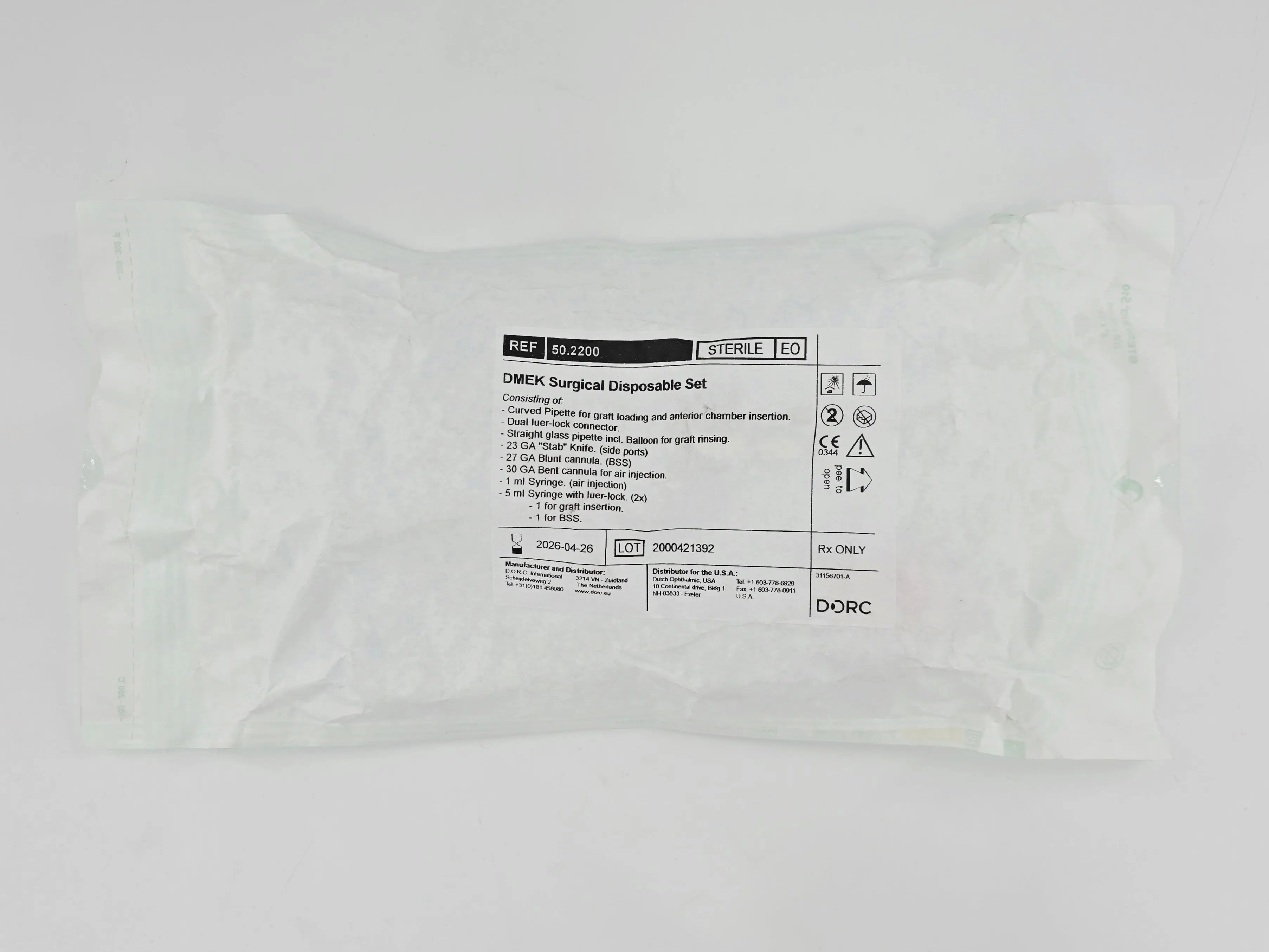DORC 50.2200 DMEK Surgical Disposable Set Donor Cornea Delivery EA - Image 2