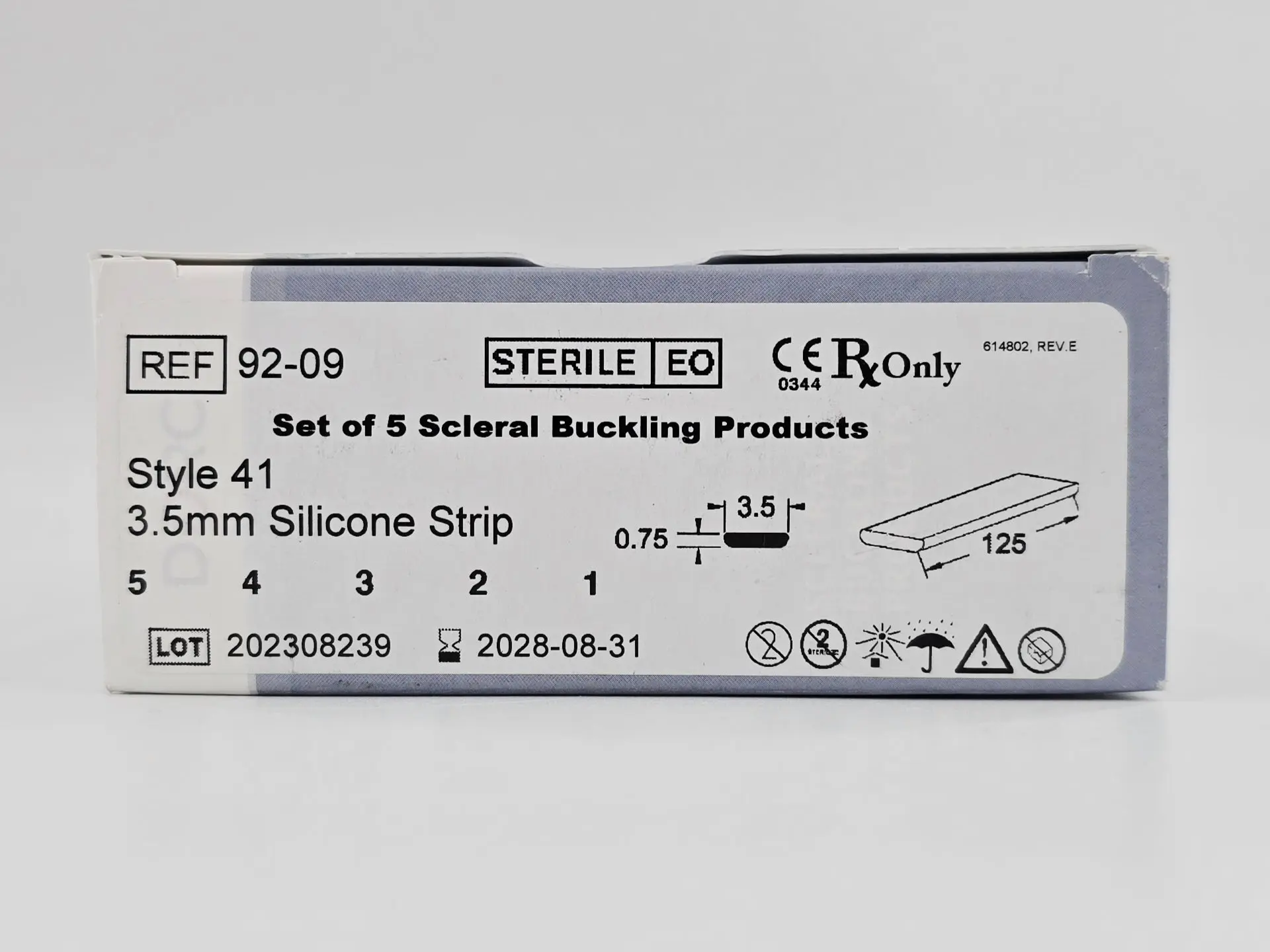 DORC 92-09 Scleral Buckling Products 3.5mm Silicone Strip Style 41 Set of 5 - Image 2