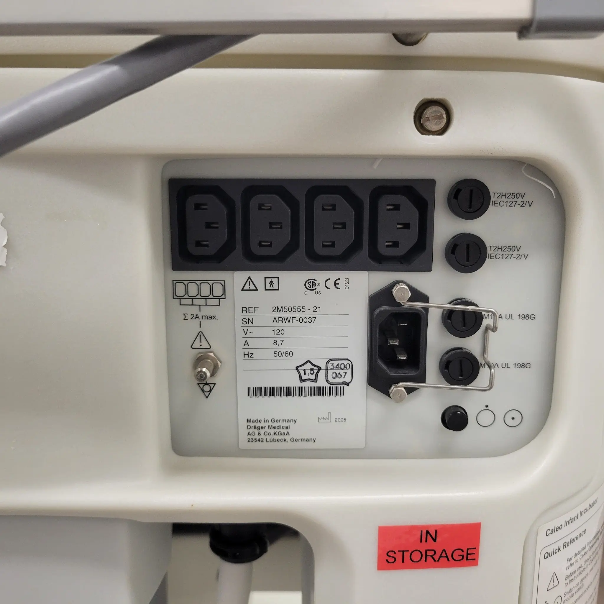 Drager 2M50555-21 Caleo Neonatal Infant Incubator Software Ver 2.11 Certified - Image 8