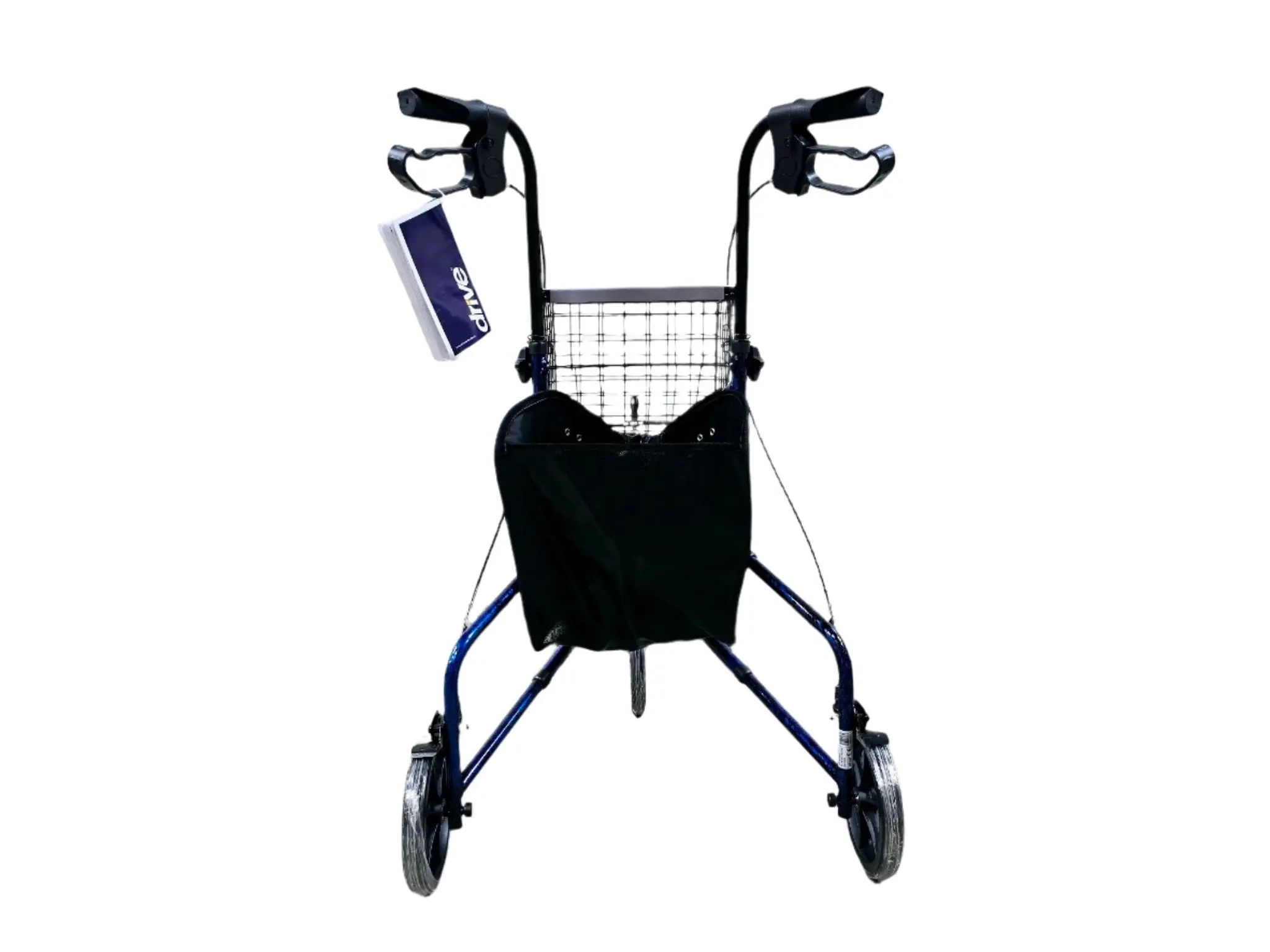 3-Wheel Walker Rollator w/ Basket Tray & Pouch Flame Blue (In store pick up) - Image 4