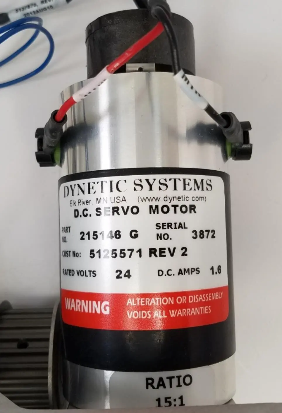 Dynetic 215146G Rev 2 Systems DC Servo Motor - Image 2