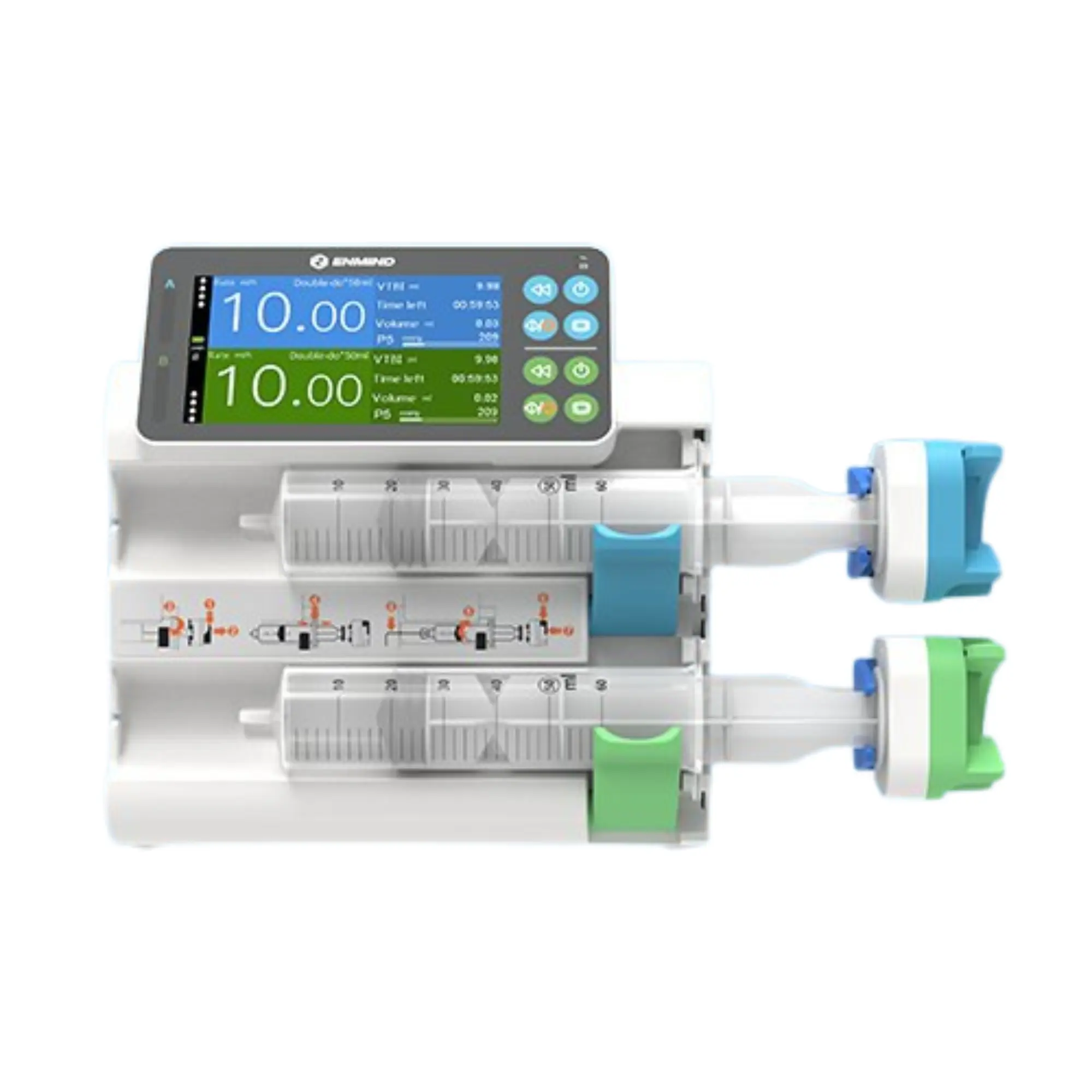 Enmind EN-S5D Dual-Channel Syringe Pump - 2-in-1 Smart Infusion System