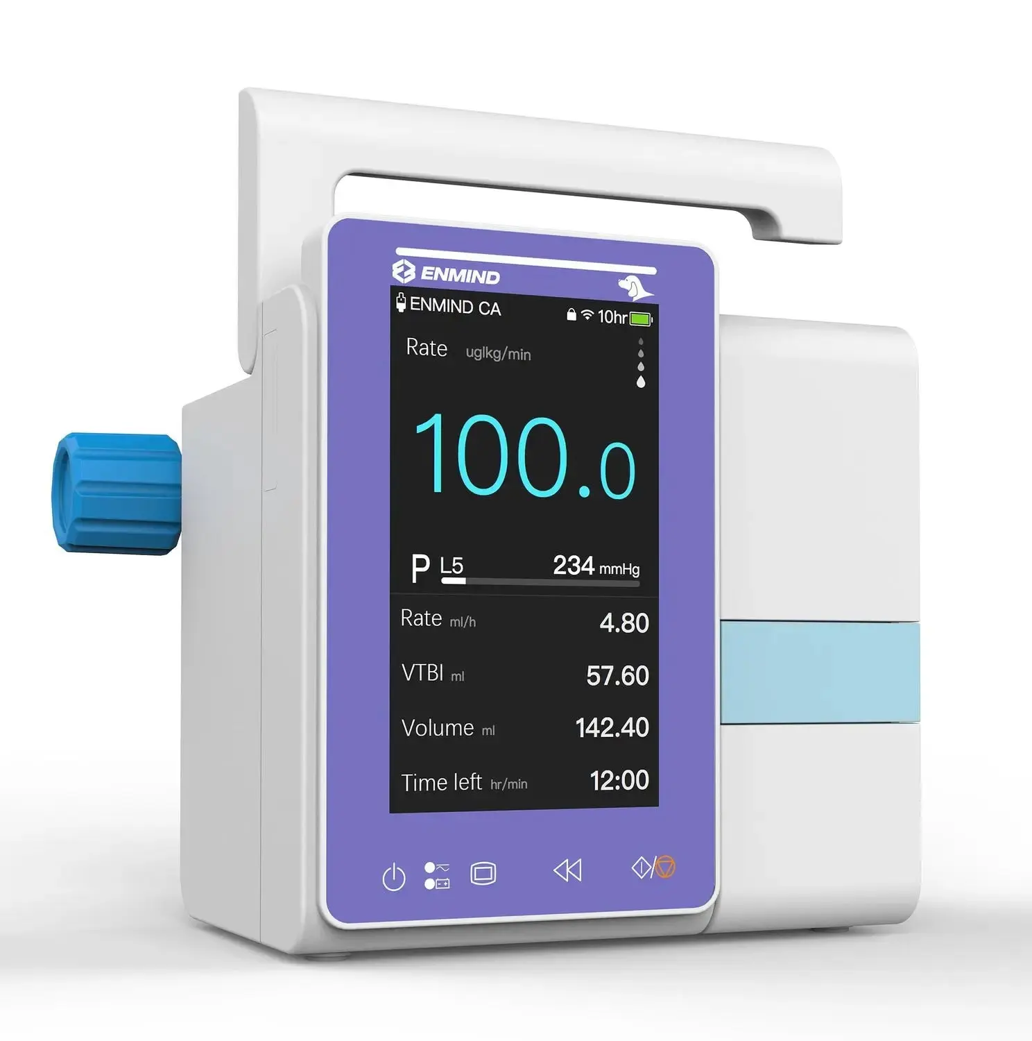 ENMIND EN-V5 Vet Veterinary Infusion Pump 4.3" Color Touch Screen - Image 3