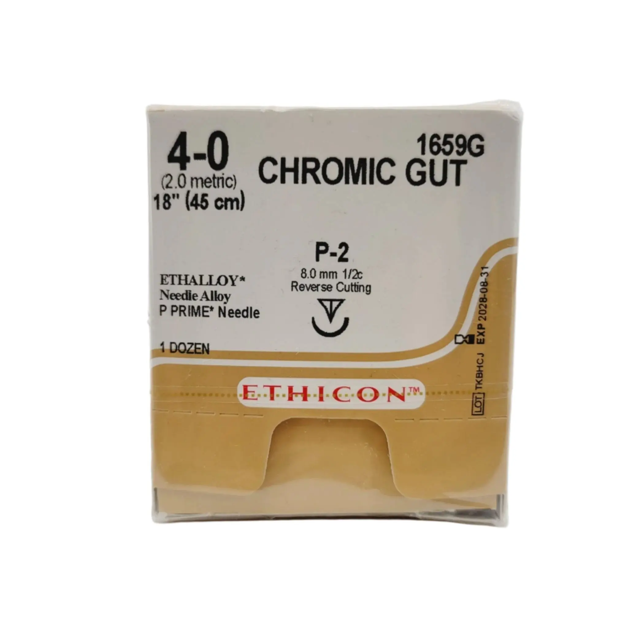 Ethicon 1659G 4-0 CHROMIC GUT BROWN 1X18" P-2 Box of 12
