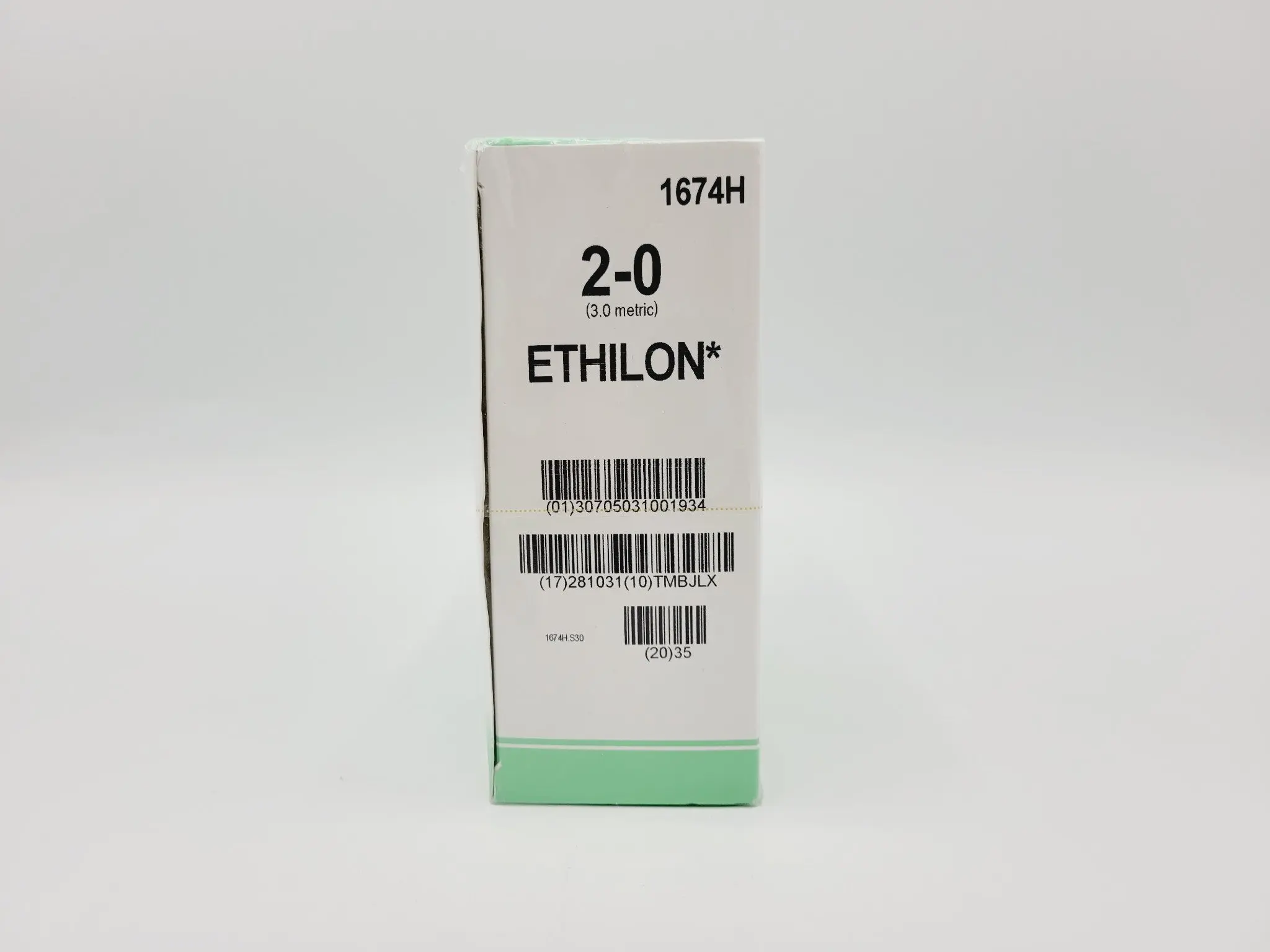 Ethicon 1674H 2-0 ETHILON BLACK 1X30" FSLX Box of 36 - Image 2