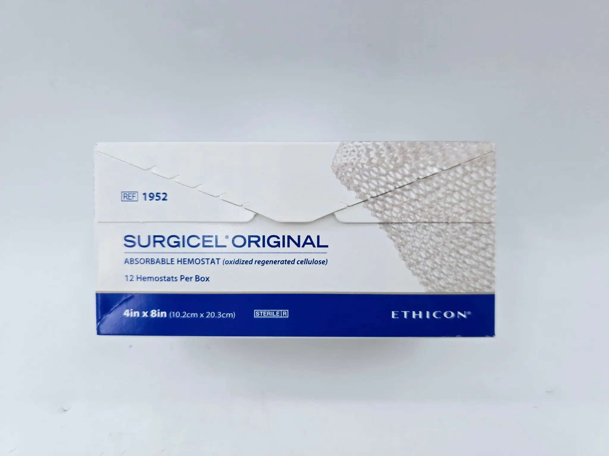 Ethicon 1952 Surgicel Original 4" x 8" Absorbable Hemostat Box Of 12 - Image 2
