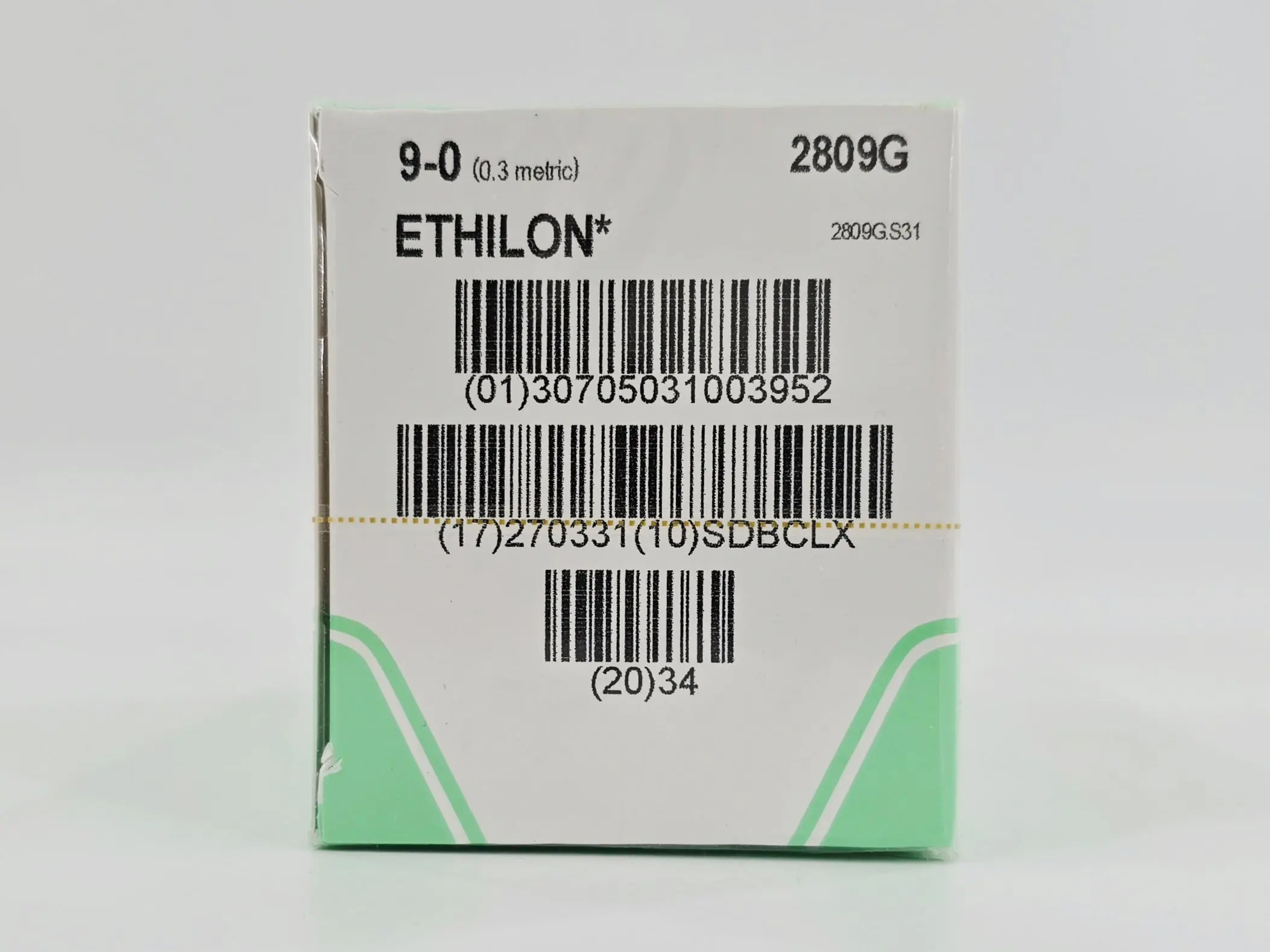 Ethicon 2809G ETHILON 9-0 Black 1X5" BV130-5 6.5mm BX/12 - Image 3