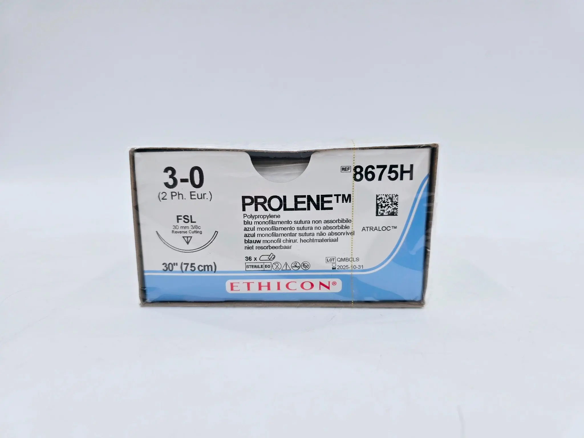 Ethicon 8675H 3-0 PROLENE BLUE 1X30" FSL Box of 36 - Image 2