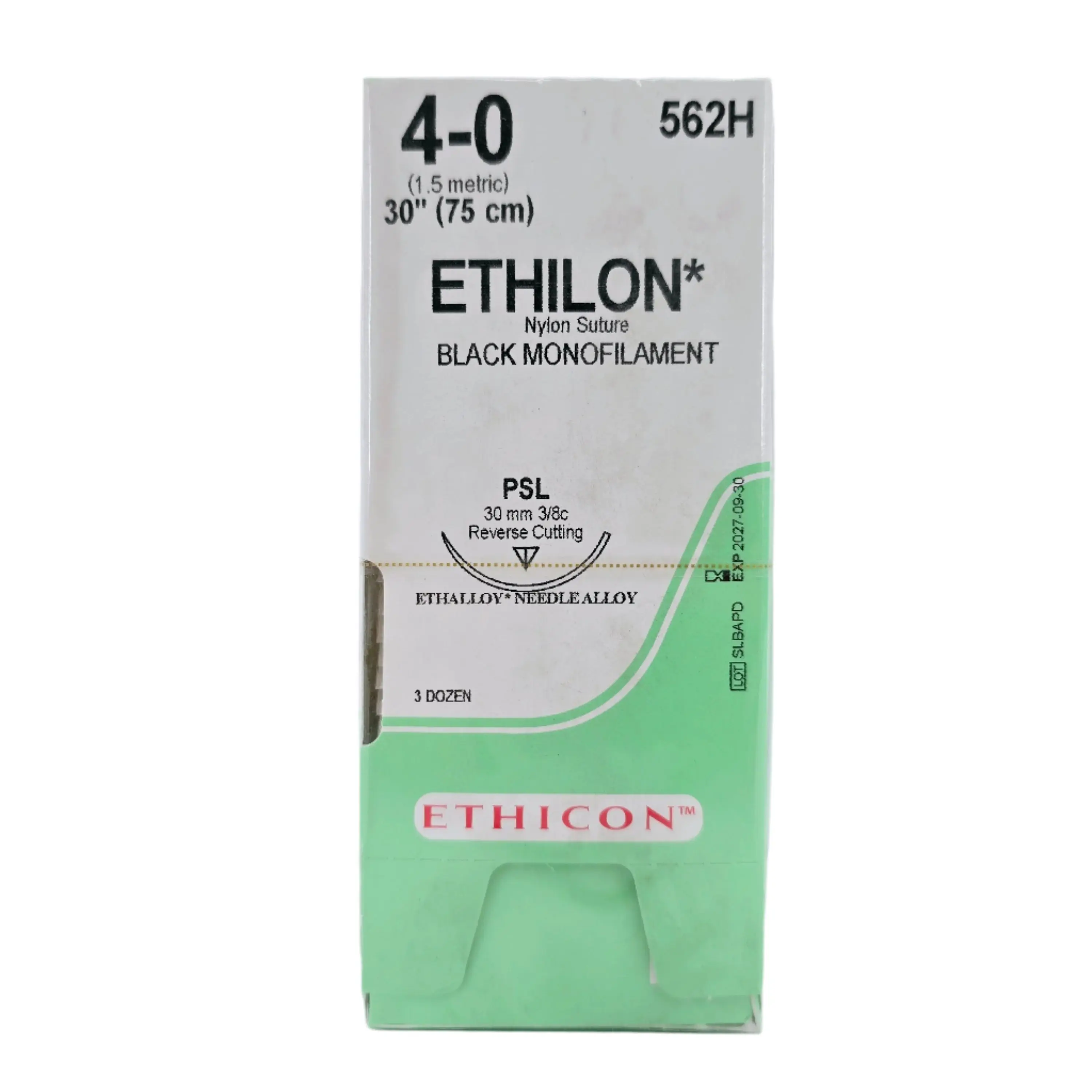 Ethicon 562H 4-0 Ethilon Black 1X30" PSL Box of 36