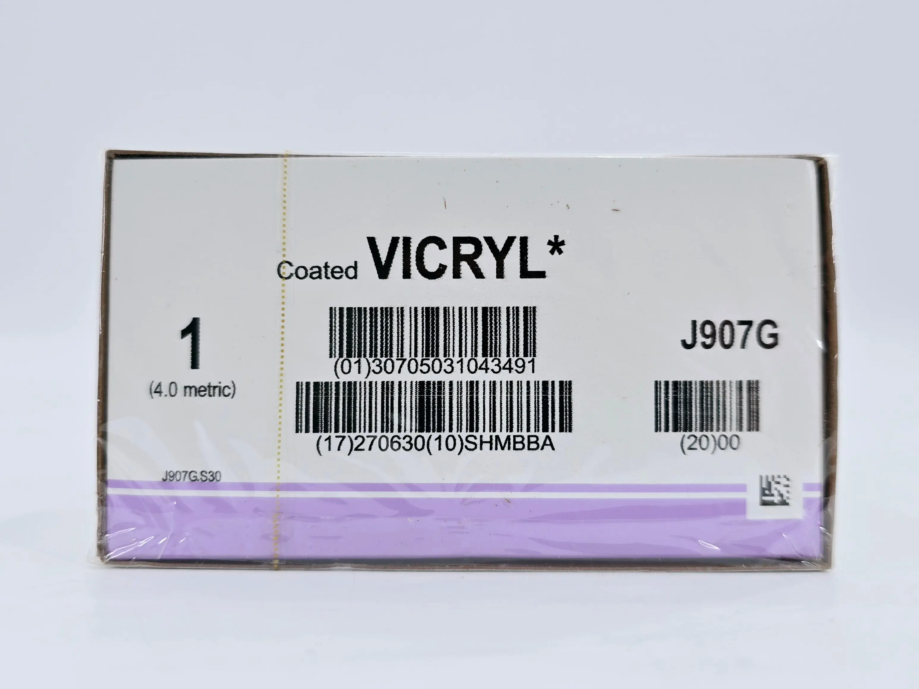 Ethicon J907G 1 COATED VICRYL VIOLET 12X18" TIE Box of 12 - Image 2