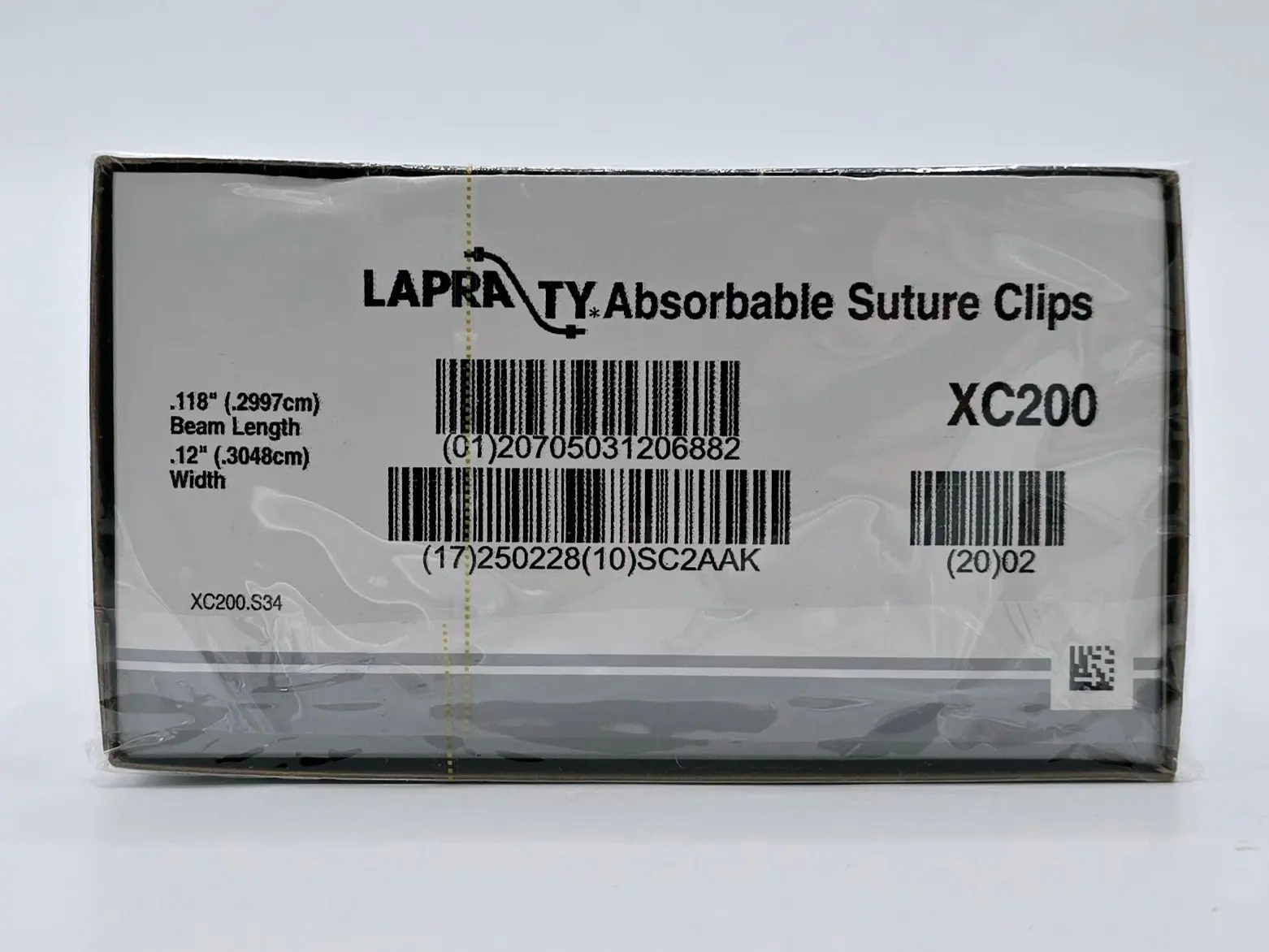 Ethicon XC200 LAPRA-TY Absorbable Suture Clips .118-.12" Box of 6 - Image 3