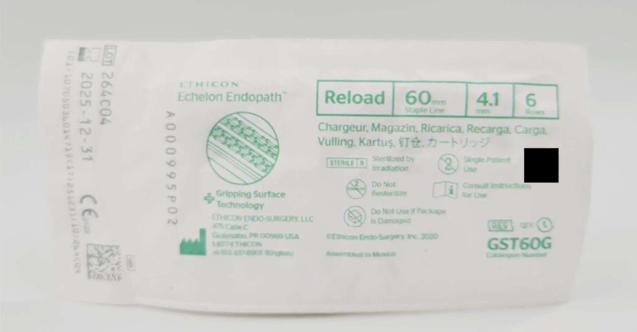 Ethicon GST60G Endopath Endoscopic Liner Cutter Reload Green 60mm - Image 3