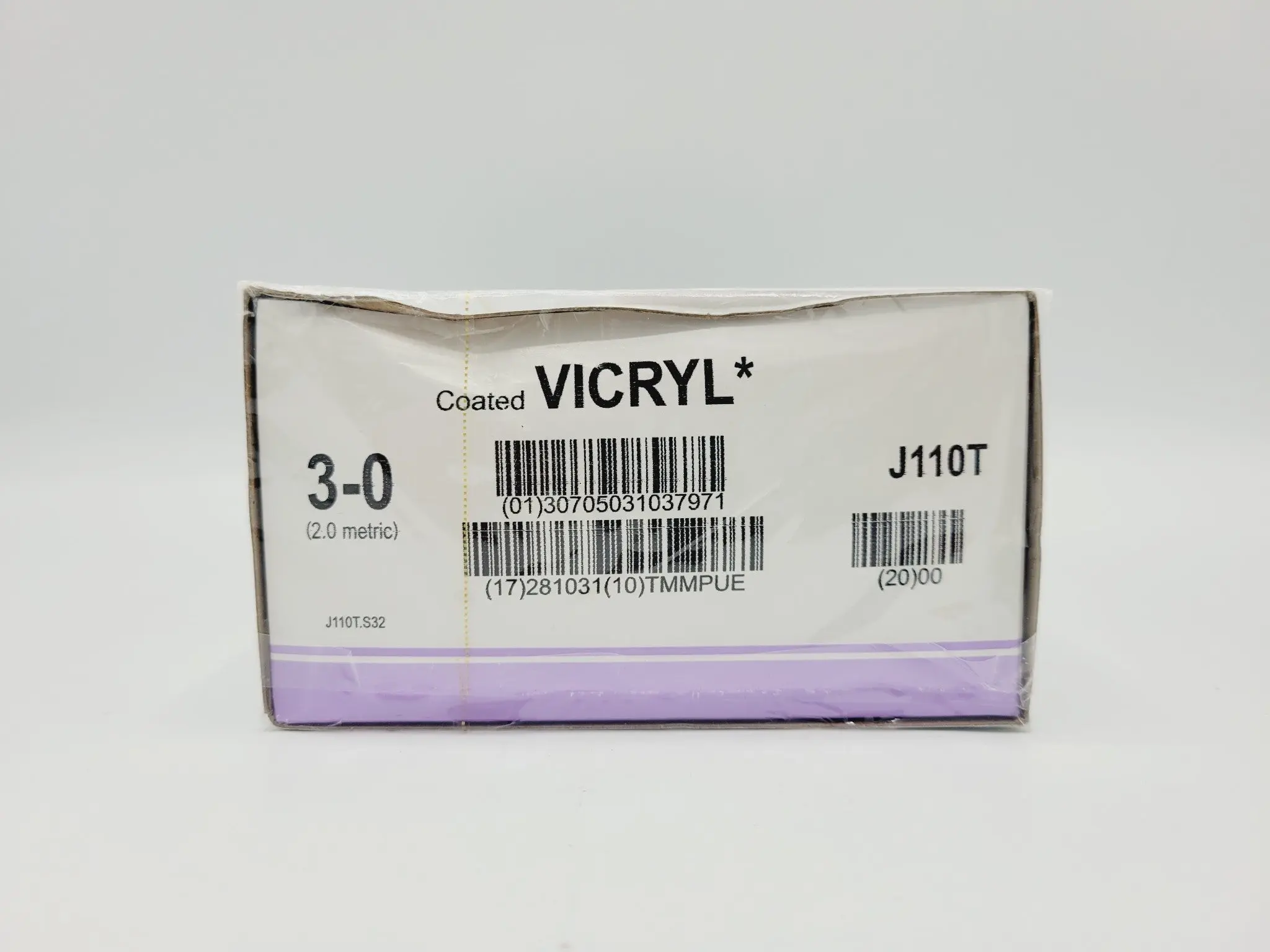 Ethicon J110T 3-0 COATED VICRYL UNDYED BRAIDED 1X18" Box of 24 - Image 2