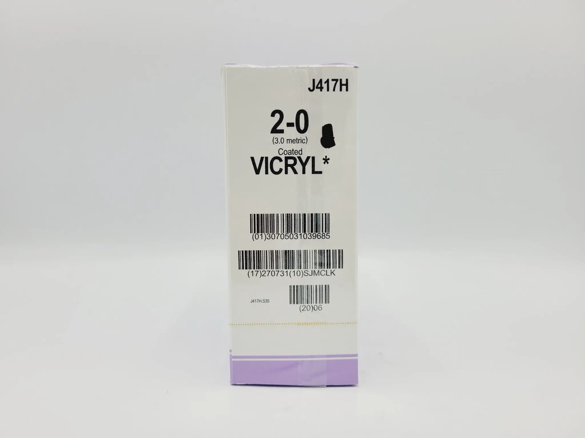 Ethicon J417H 2-0 COATED VICRYL UNDYED 1X27" SH Box of 36 - Image 2