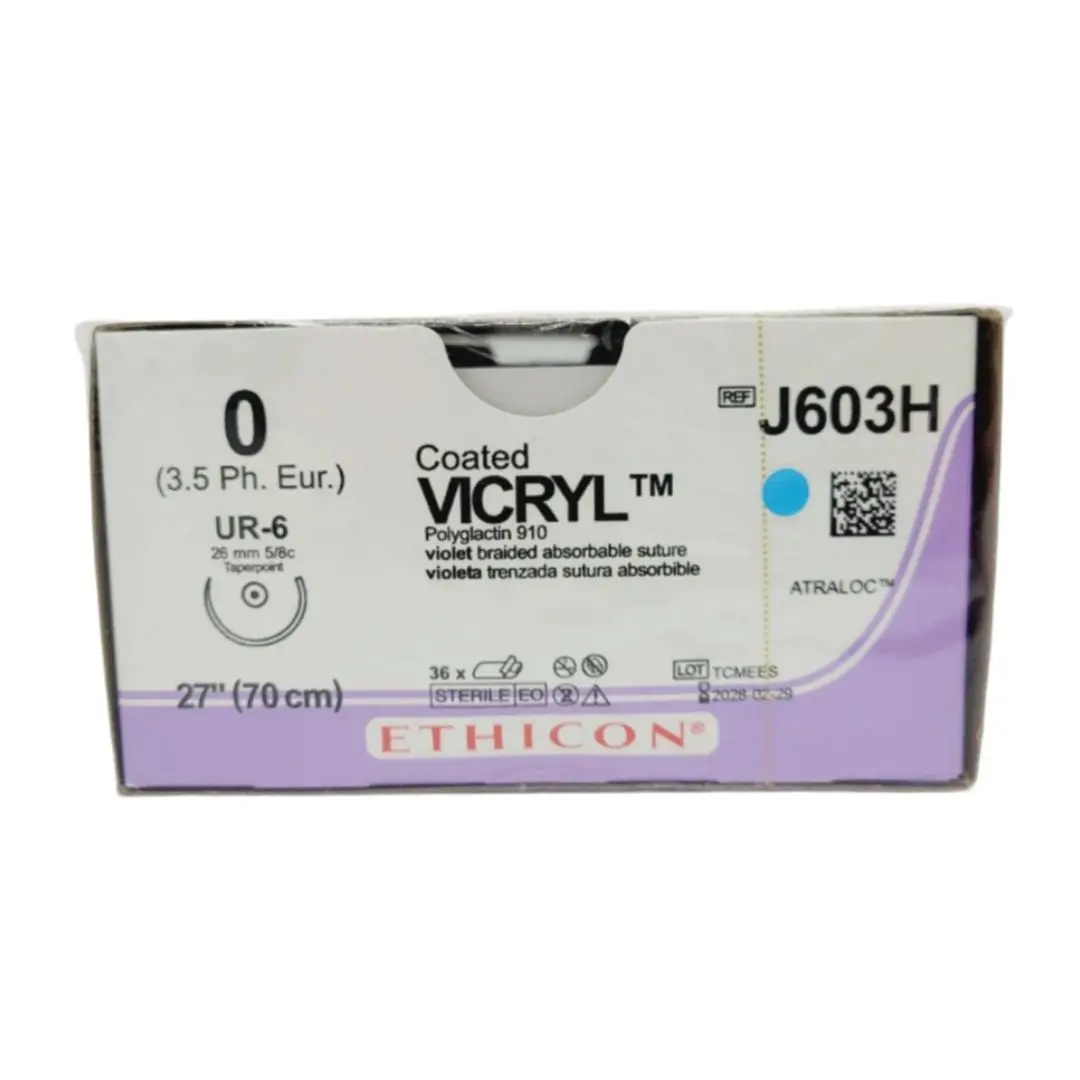 Ethicon J603H 0 COATED VICRYL VIOLET 1X27" UR-6 Box of 36