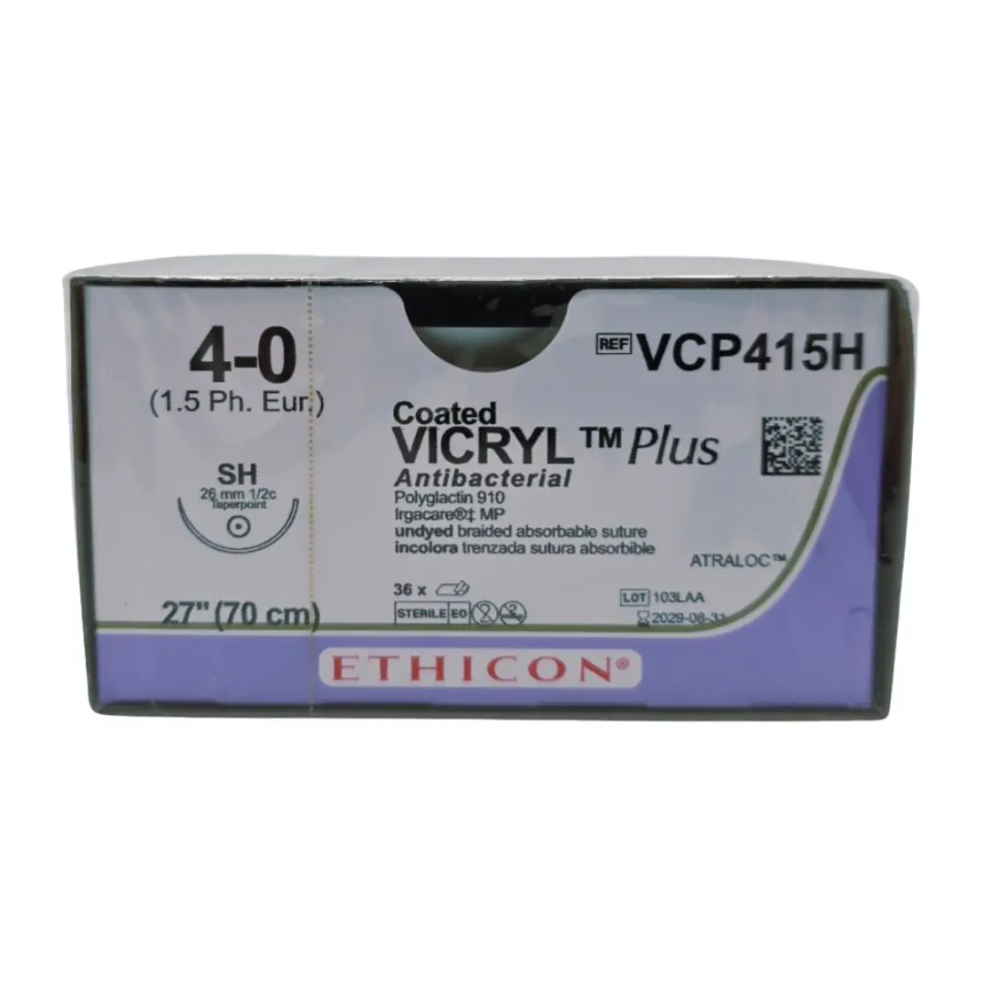 Ethicon VCP415H 4-0 Coated VICRYL Plus 1X27" SH BX/36