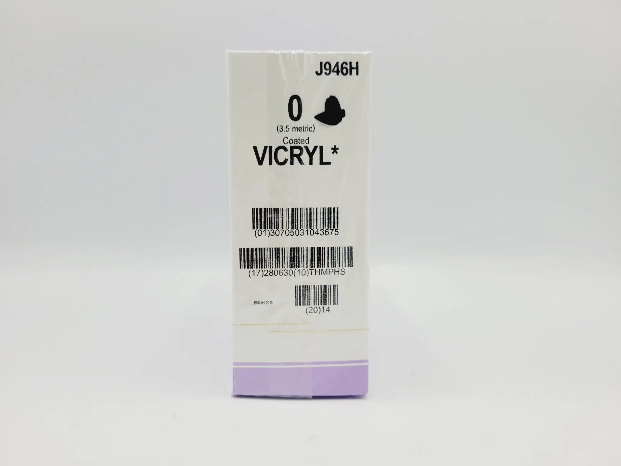 Ethicon J946H 0 COATED VICRYL UNDYED 1X36" CT-1 Box of 36 - Image 2