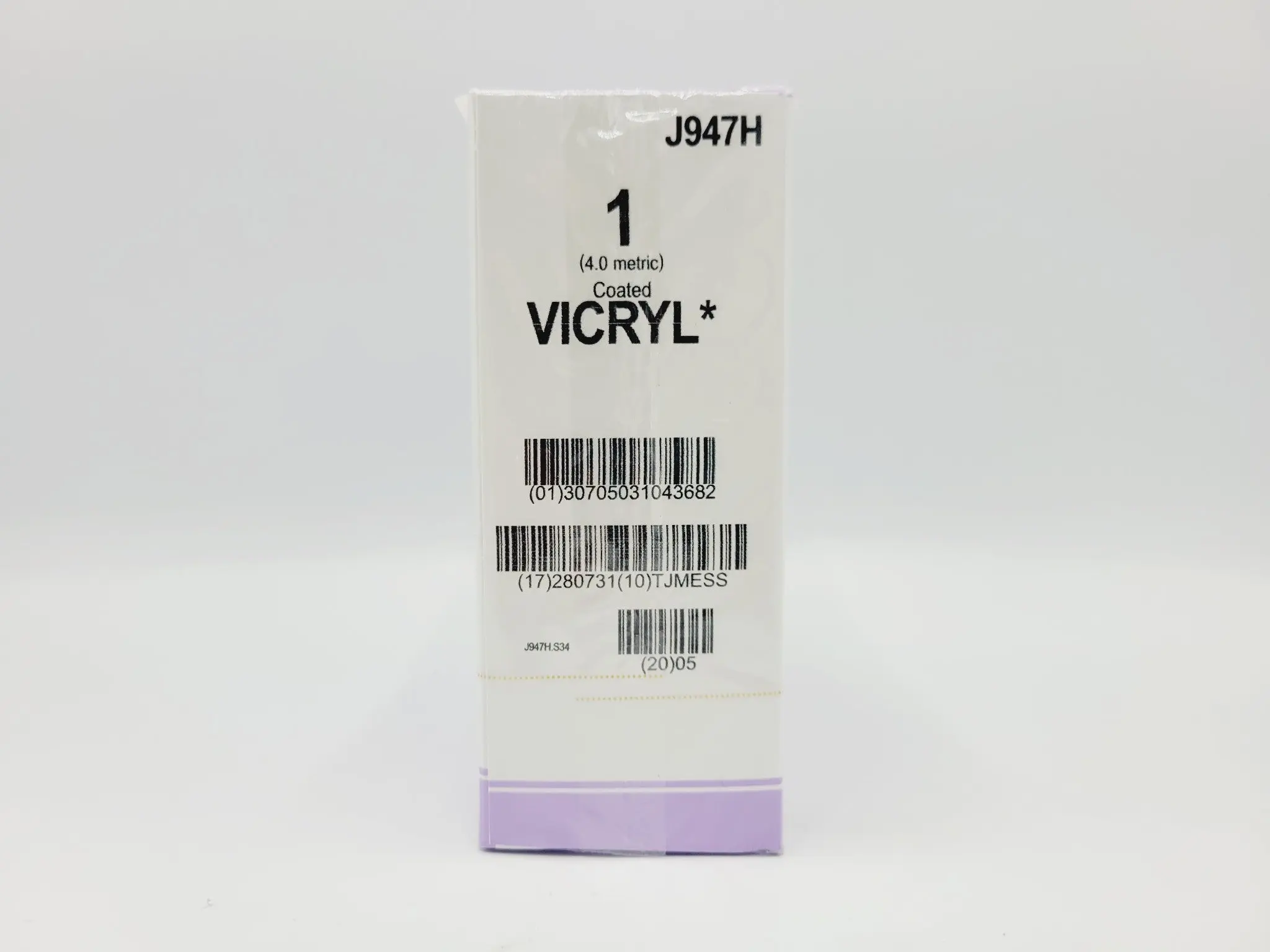 Ethicon J947H 1 COATED VICRYL UNDYED 1X36" CT-1 Box of 36 - Image 2