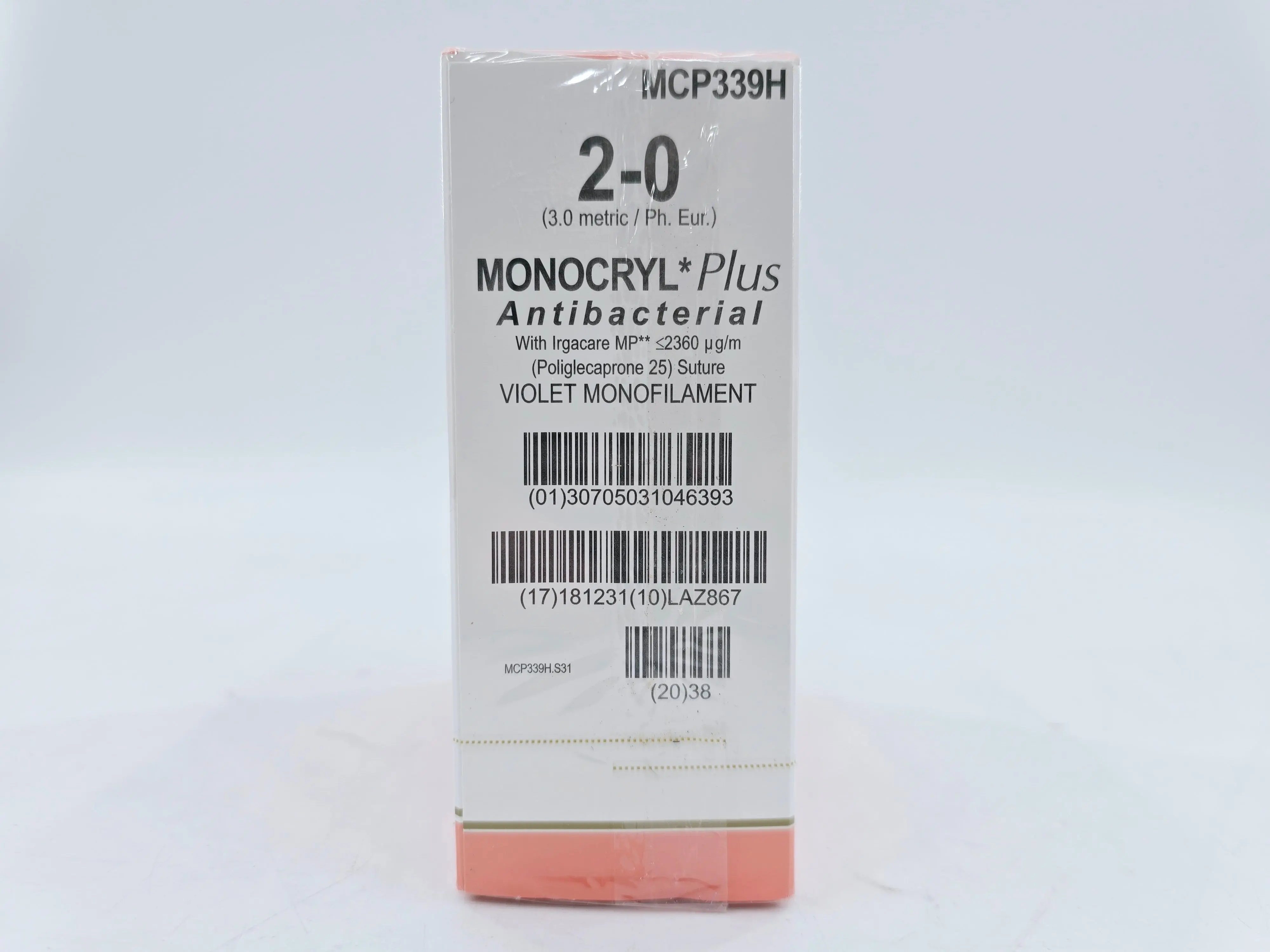 Ethicon Monocryl Plus MCP339H 2-0 CT-1 1x27" Box Of 36 - Image 2