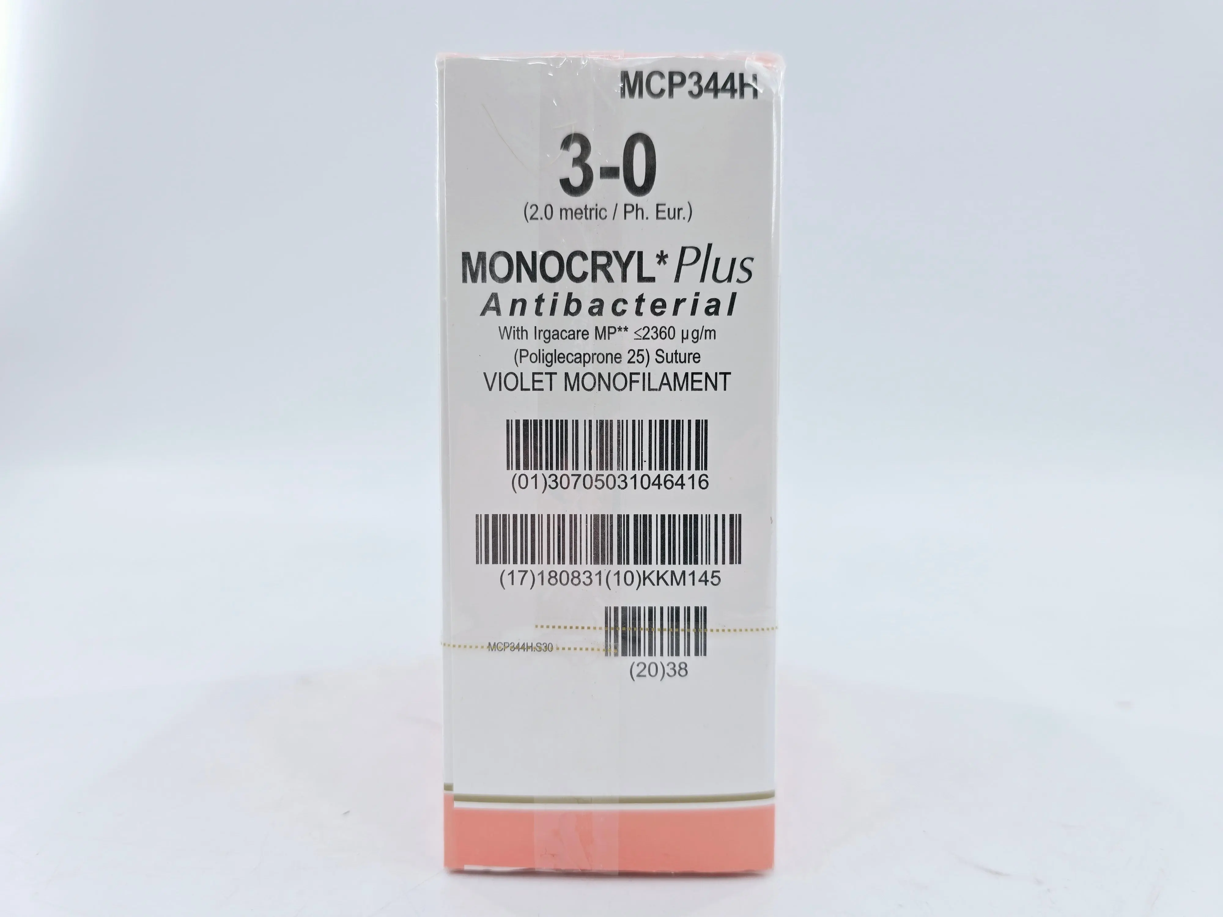 Ethicon MCP344H 3-0 Monocryl Plus Violet 1x36" CT-1 Box of 36 - Image 2