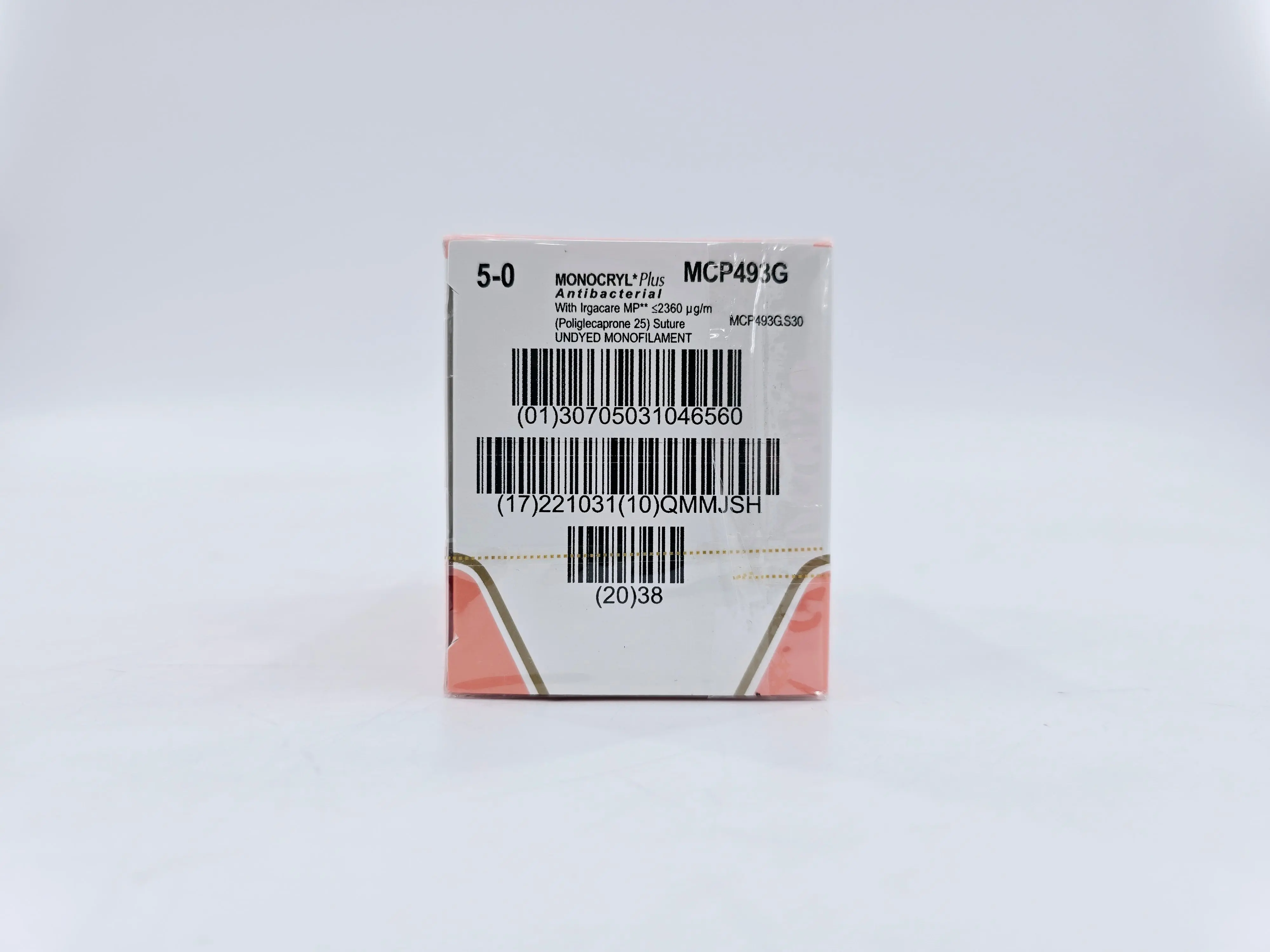 Ethicon MCP493G 5-0 Monocryl Plus Undyed 1x18" P-3 Box Of 12 - Image 2