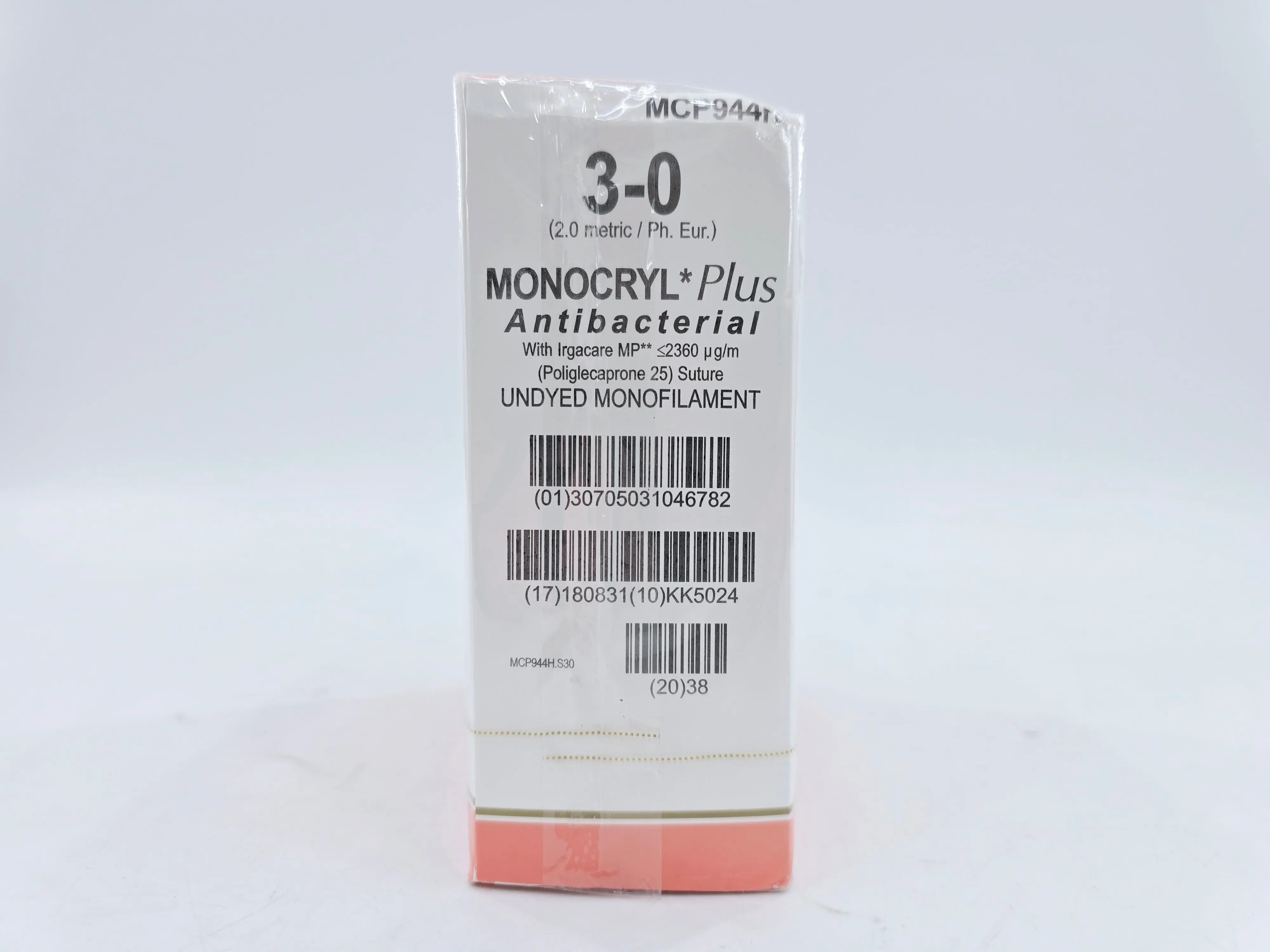 Ethicon MCP944H 3-0 Monocryl Plus Undyed 1x36" CT-1 Box Of 36 - Image 2