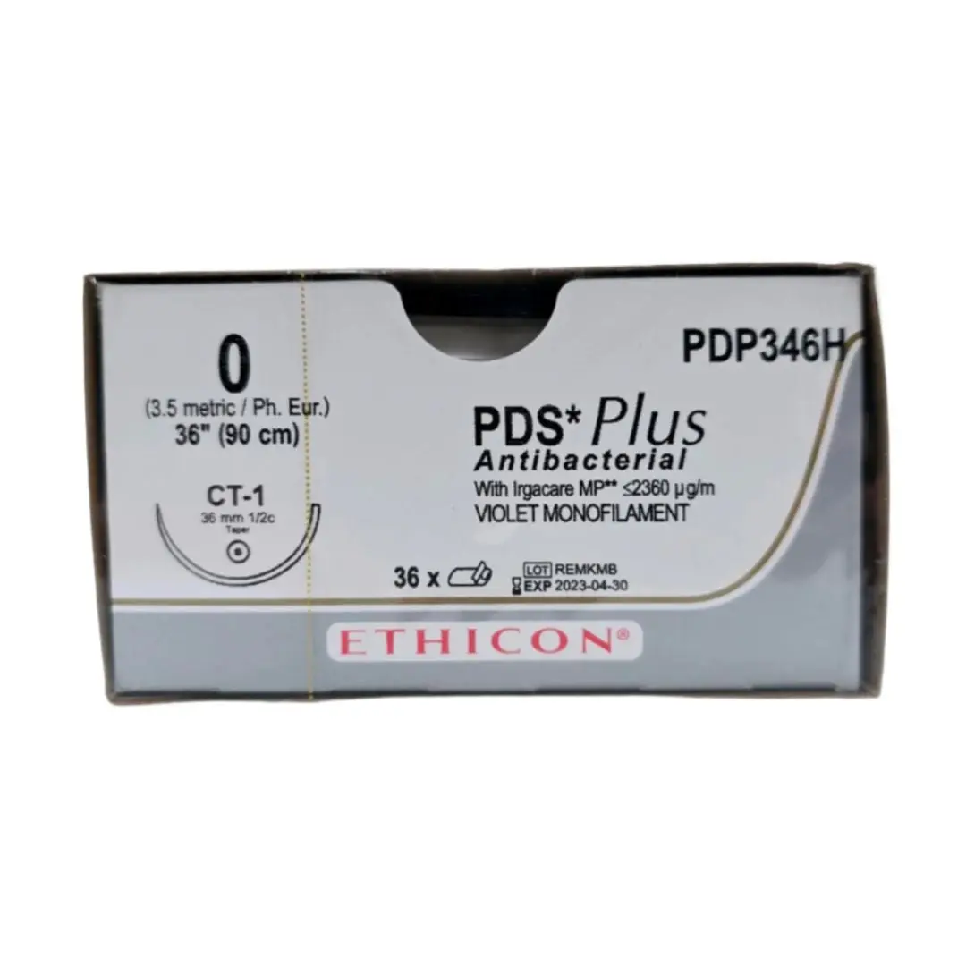 Ethicon PDP346H 0 PDS Plus Violet 1x36" CT-1 Box Of 36