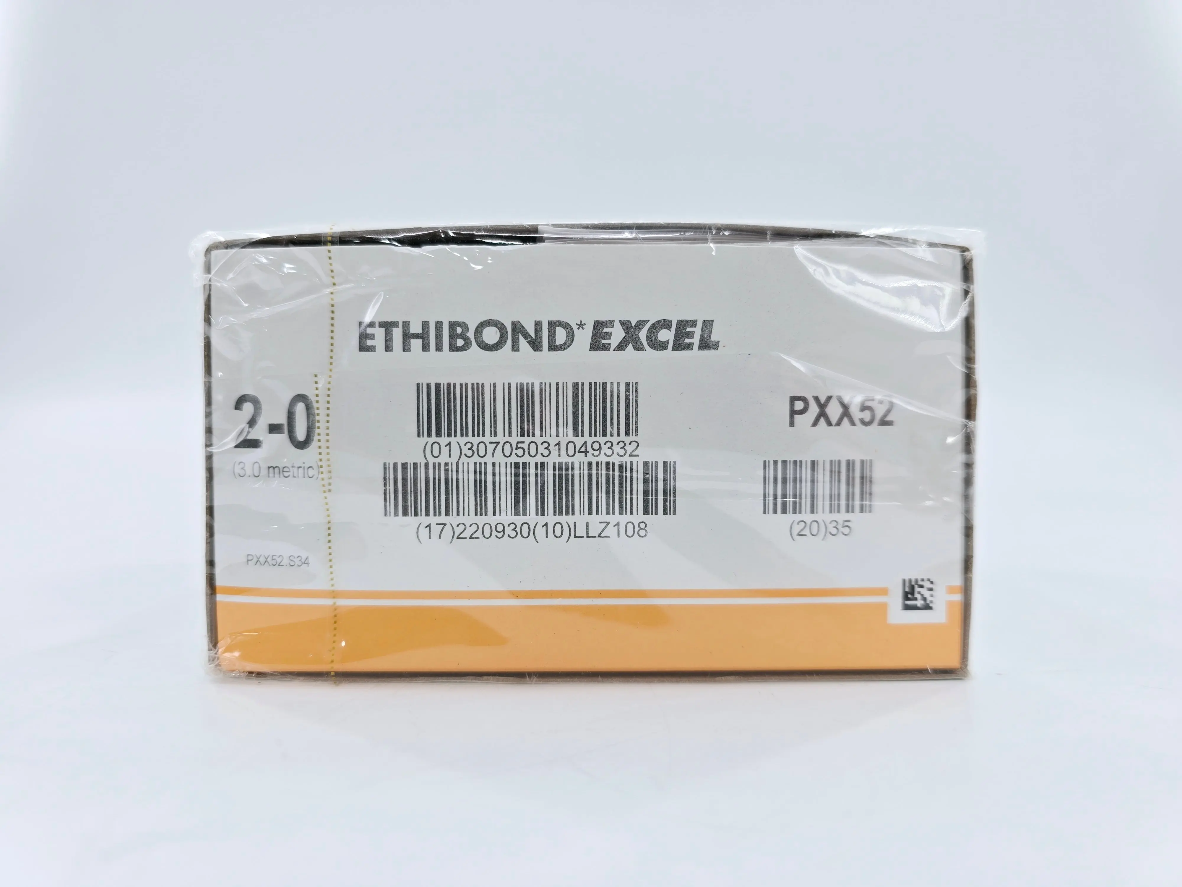 Ethicon PXX52 2-0 Ethibond Grn/wht 10x30" V-5 Double Armed Firm Pledget 7mmx3mmx1.5mm Box of 12 - Image 2