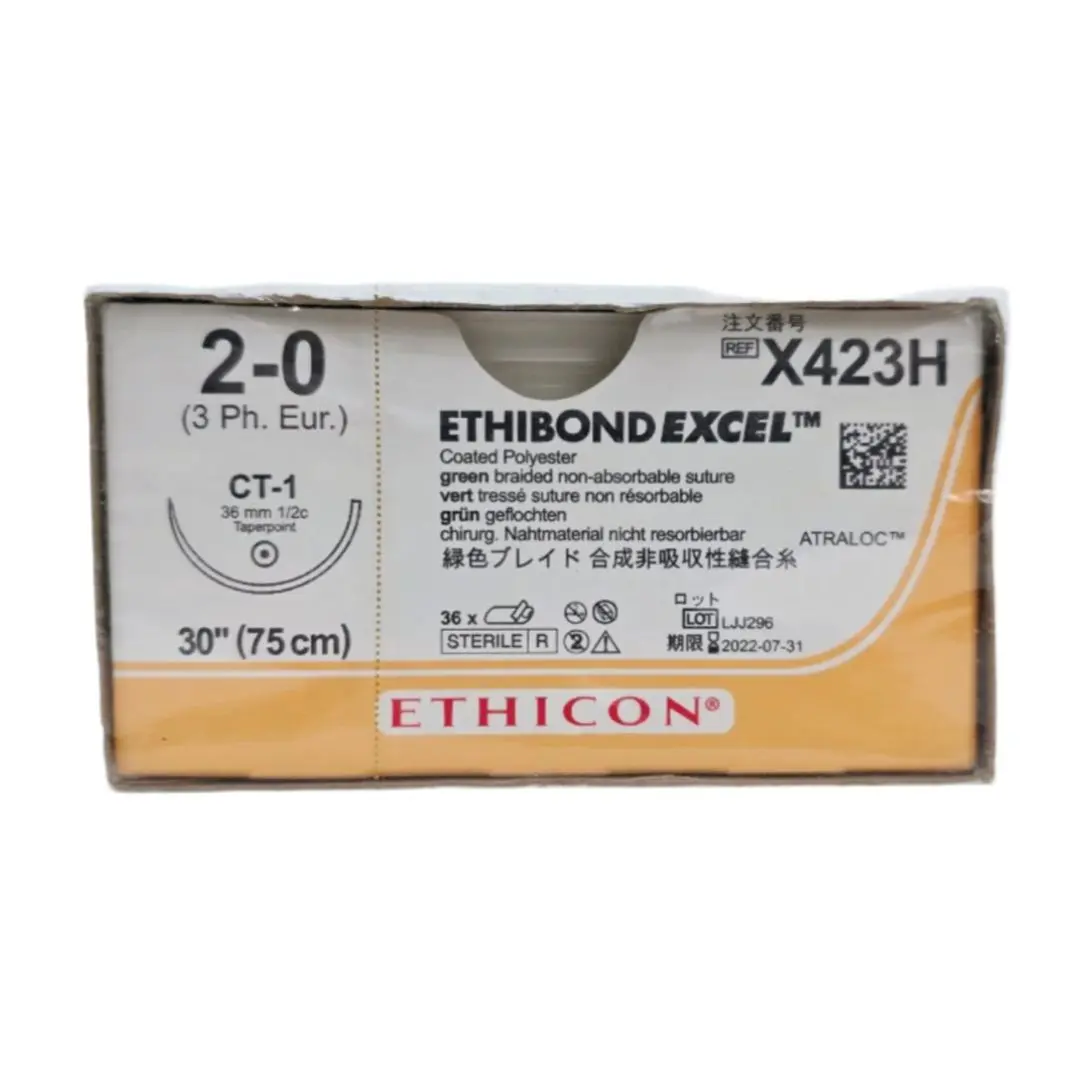 Ethicon X423H 2-0 Ethibond Green 1x30" CT-1 Box Of 36