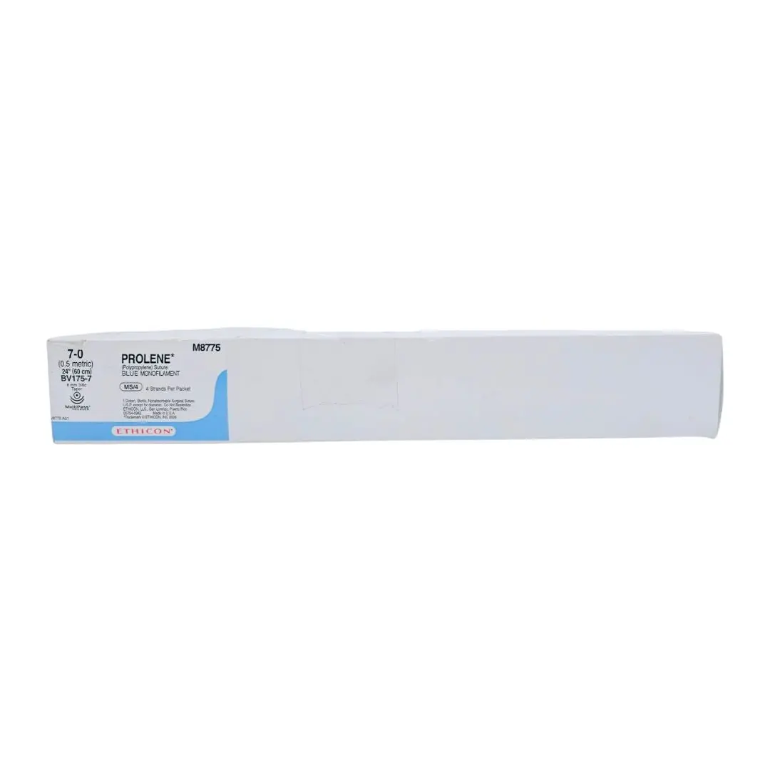 Ethicon M8775 7-0 PROLENE BLUE 4X24" BV175-7 DOUBLE ARMED Box of 12