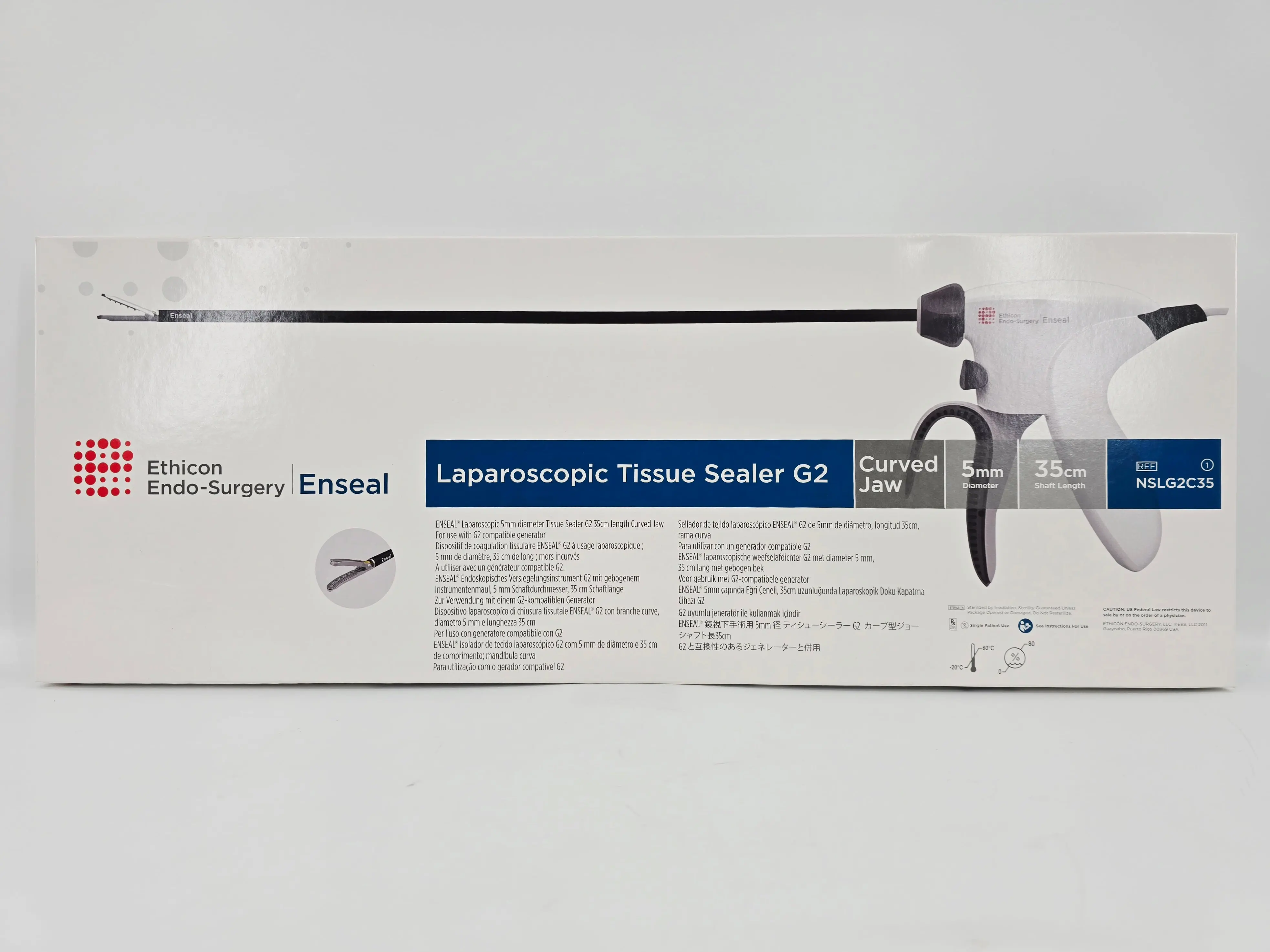 Ethicon NSLG2C35 Enseal Laparoscopic Tissue Sealer G2 Curved Jaw 5mm x 35cm BX/1 - Image 2