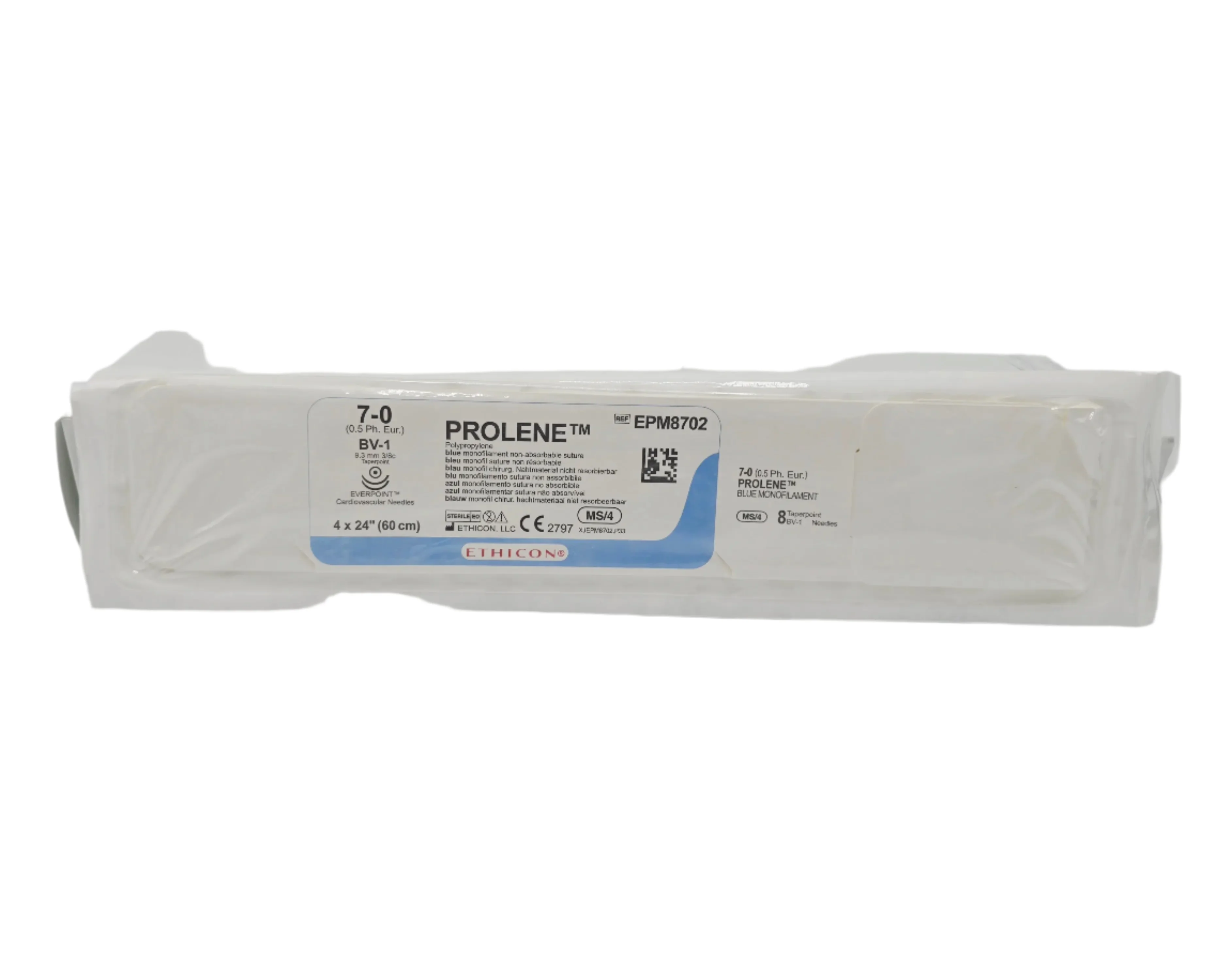 Ethicon Sutures EPM8702 Blue Monofilament Polypropylene Sterile Nonabsorbable Suture Box/12 - Image 2