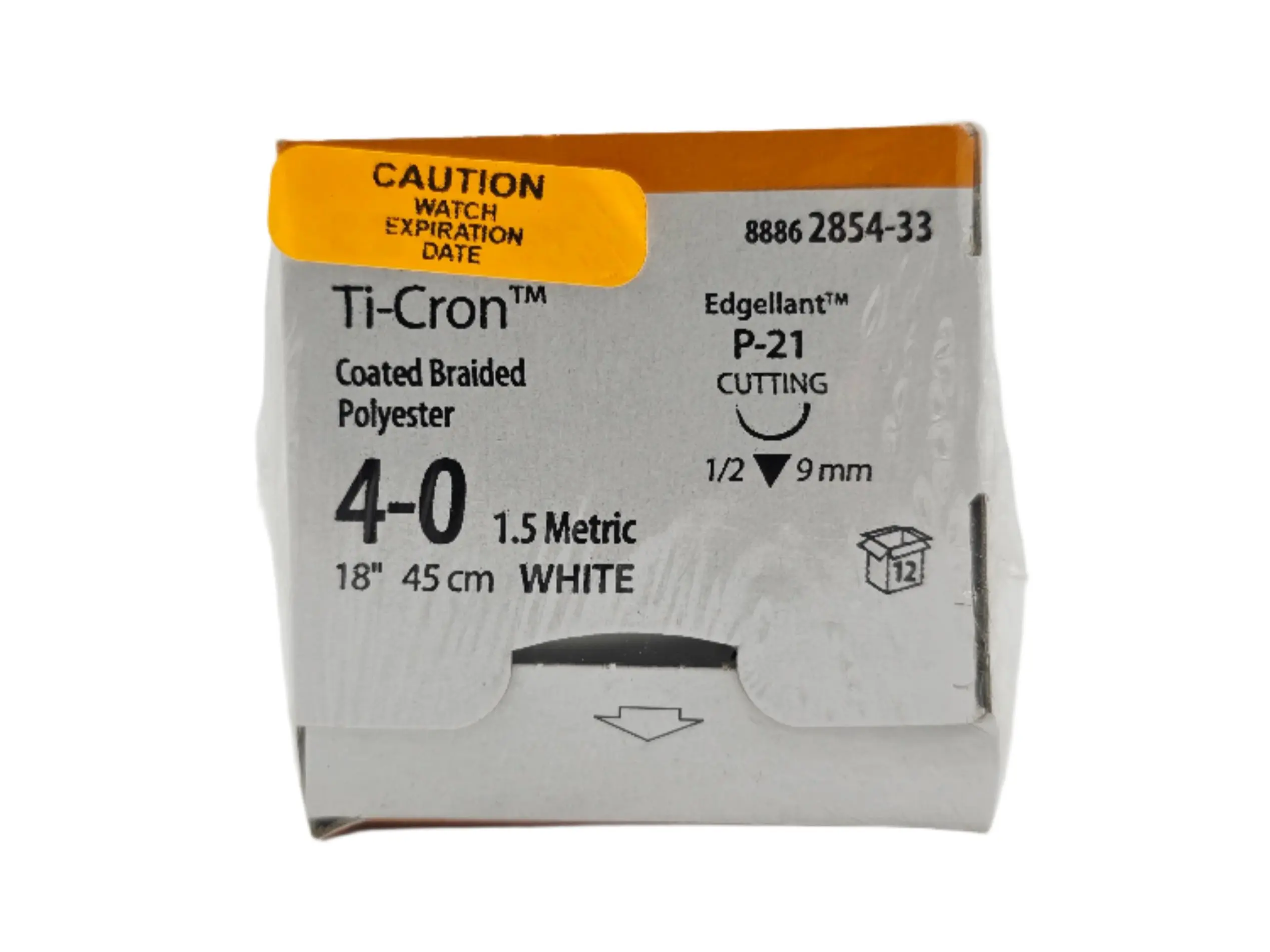 Covidien 88862854-33 4-0 Ti-Cron 1X18" White P-21 BX/12