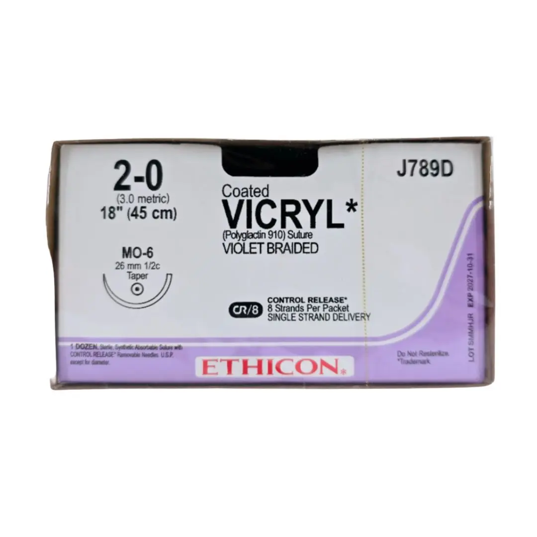 Ethicon J789D 2-0 Coated VICRYL Plus Violet 1X18" MO-6 Box of 12