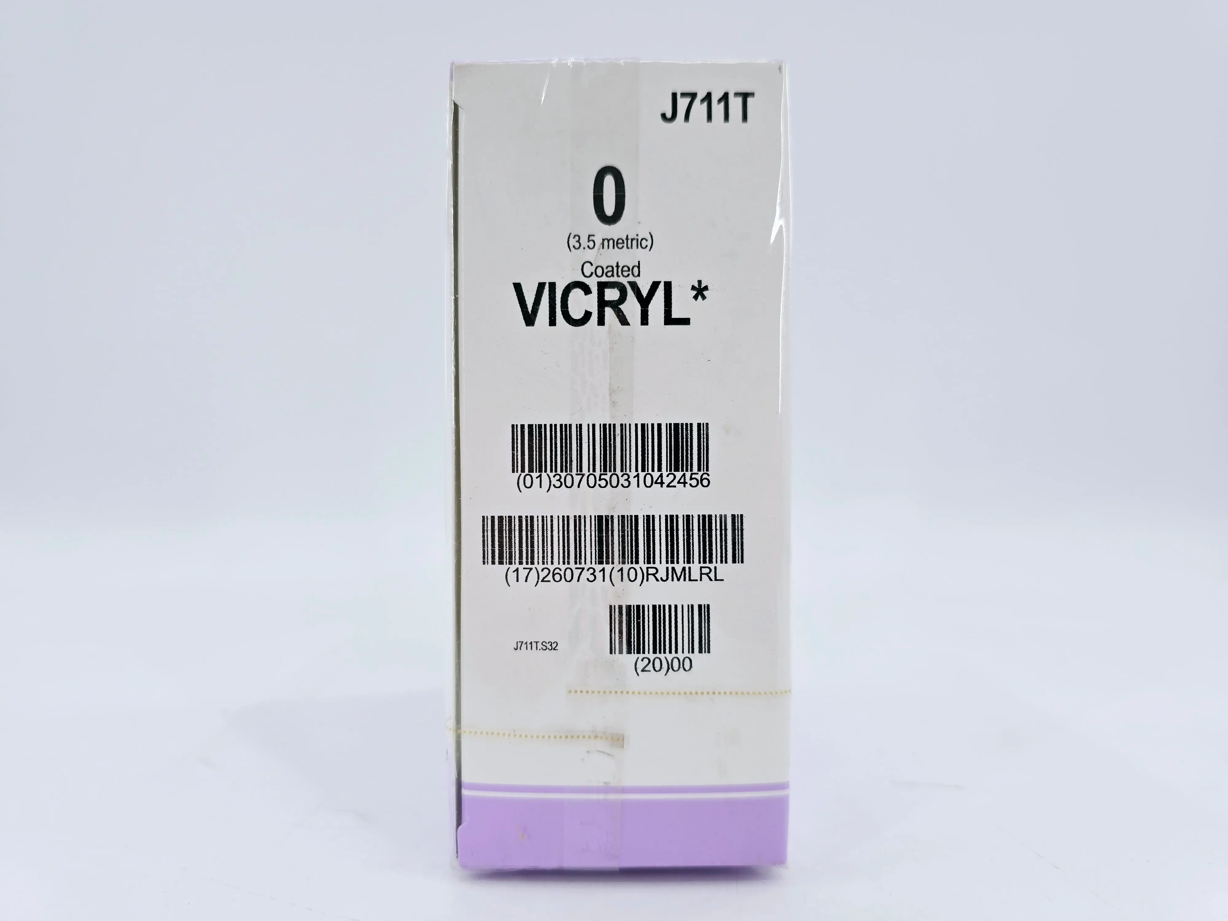 Ethicon J711T 0 Coated VICRYL Violet 1X18" OS-6 Box of 24 - Image 2