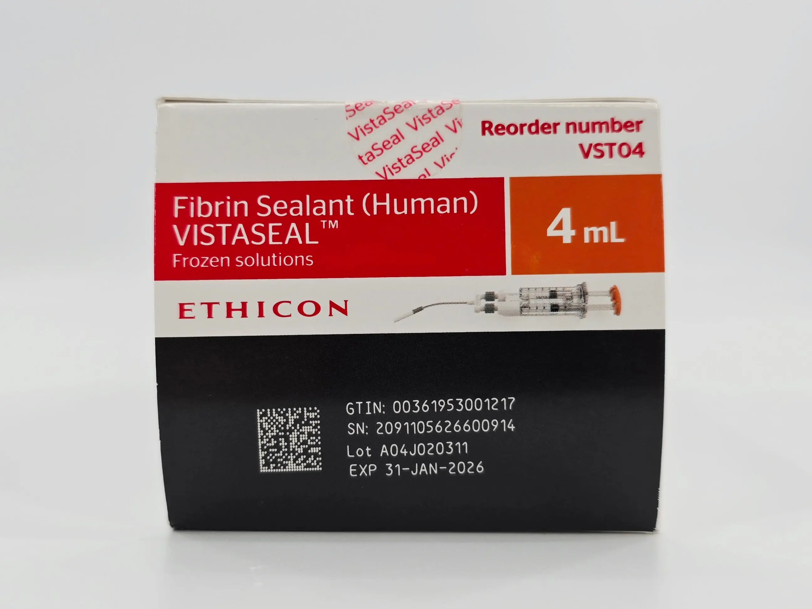 Ethicon VST04 VISTASEAL Fibrin Sealant (Human) 4mL - Image 2