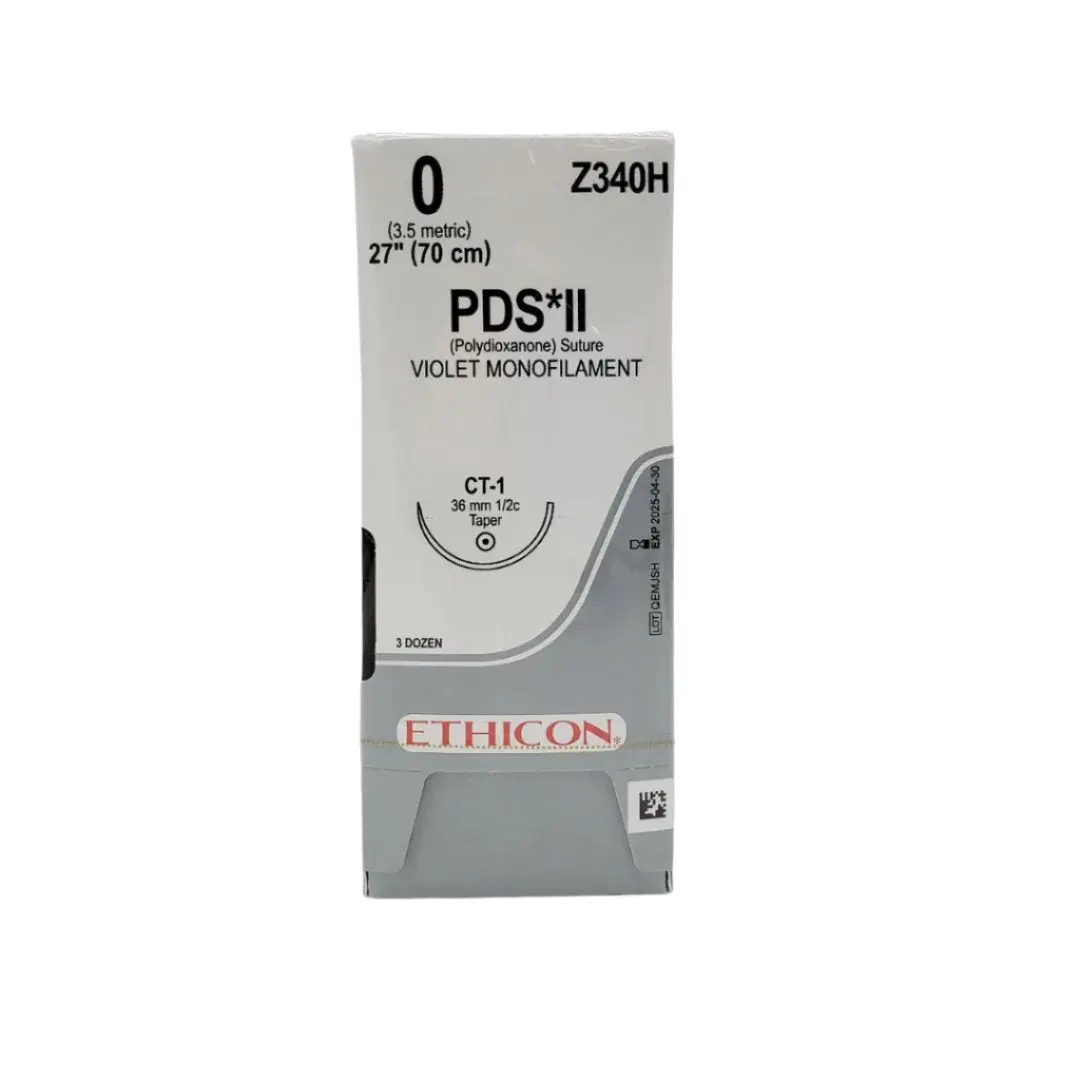 Ethicon Z340H 0 PDS II Violet Monofilament Suture Box of 36