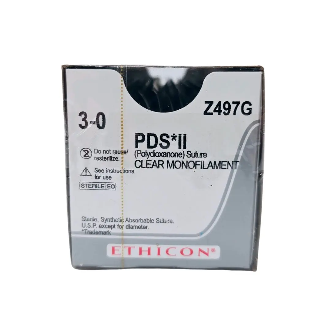 Ethicon Z497G 3-0 PDS II UNDYED 1X18" PS-2 MULTIPASS Needles Box of 12