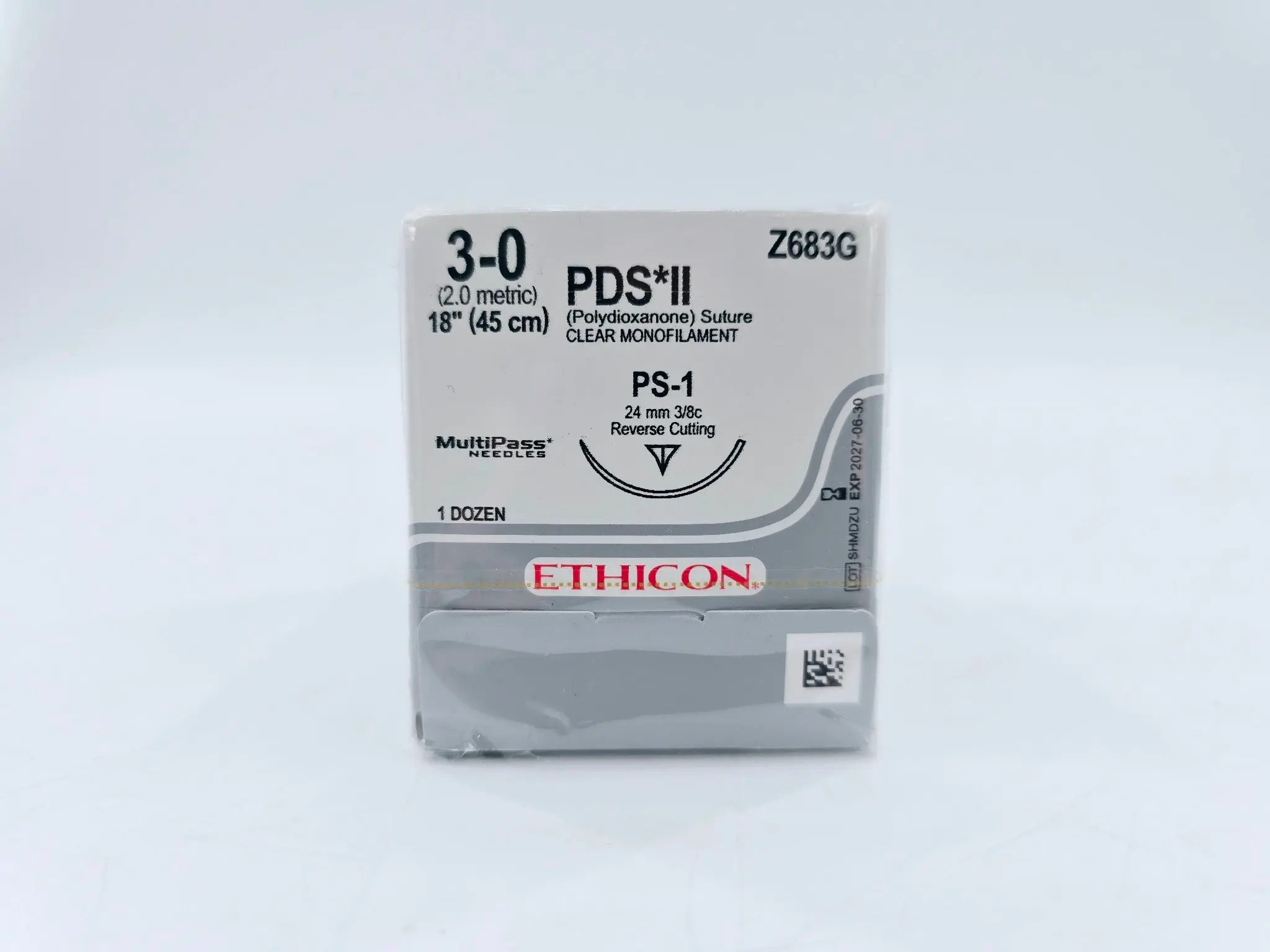 Ethicon Z683G 3-0 PDS II UNDYED 1X18" PS-1 Box of 12 - Image 2