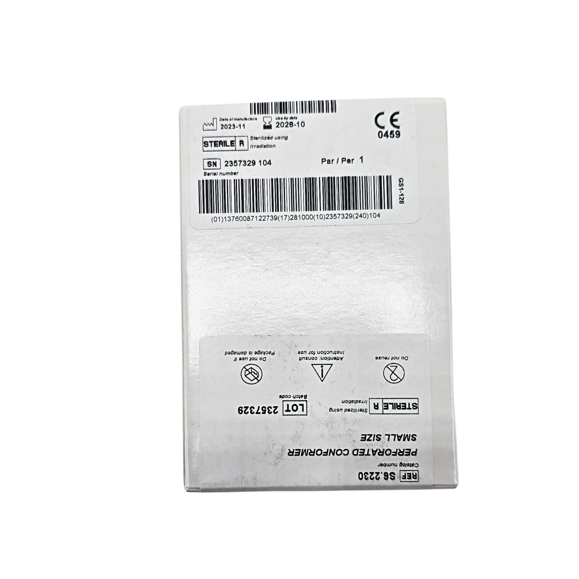 FCI S6.2230 Rigid Perforated Conformer - Small 20mm - Sterile - Image 2