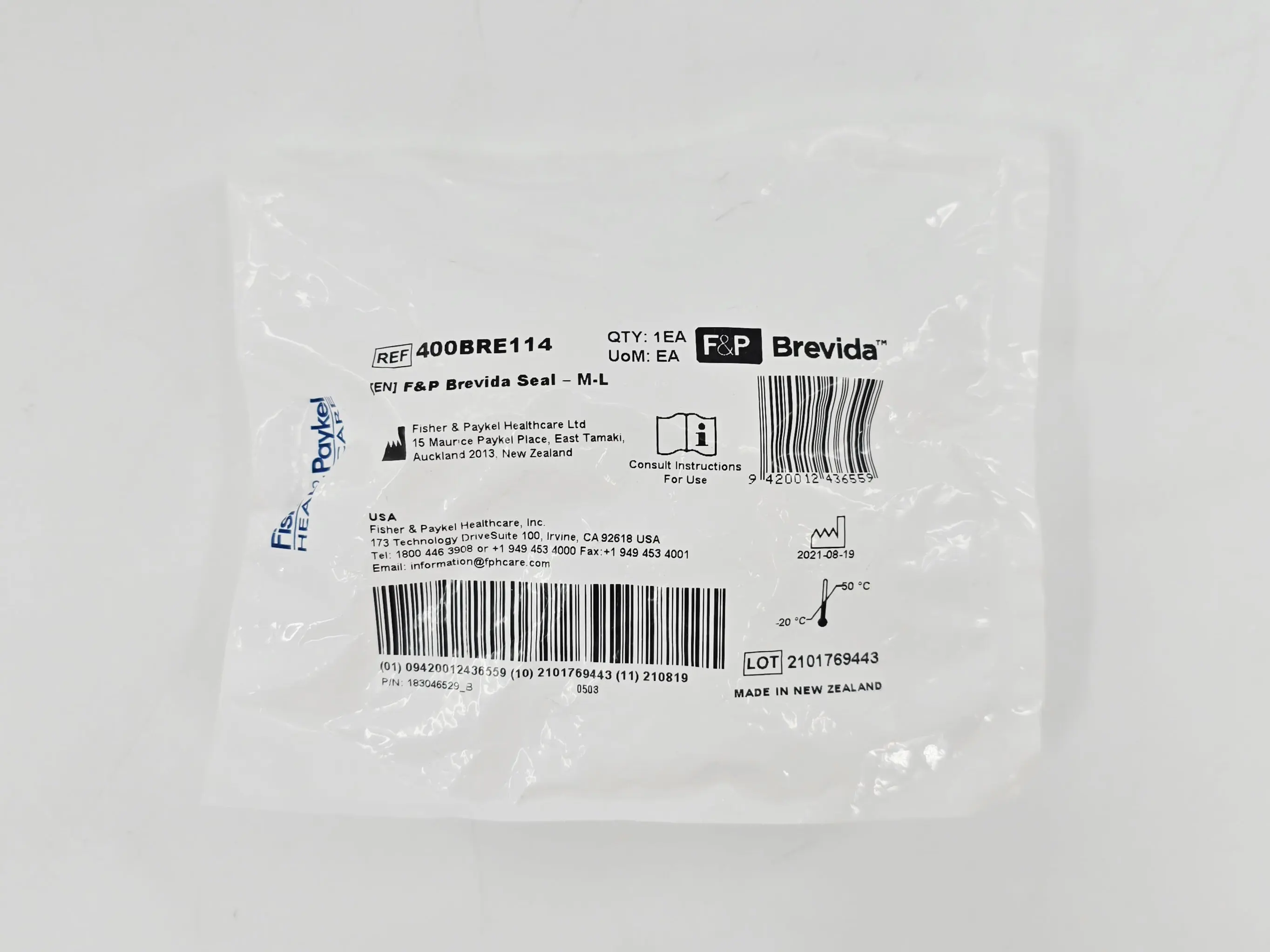 Fisher & Paykel 400BRE114 Brevida Nasal Pillow Mask AirPillow Seal M-L - Image 2
