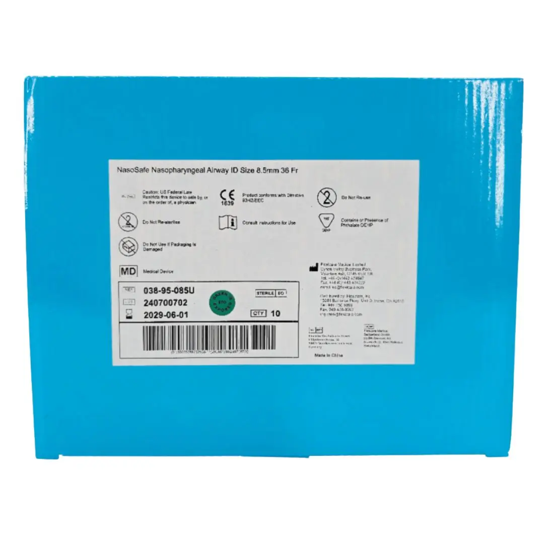 Flexicare 038-95-085U NasoClear Nasopharyngeal Airway ID Size 8.5mm 36Fr. BX/10